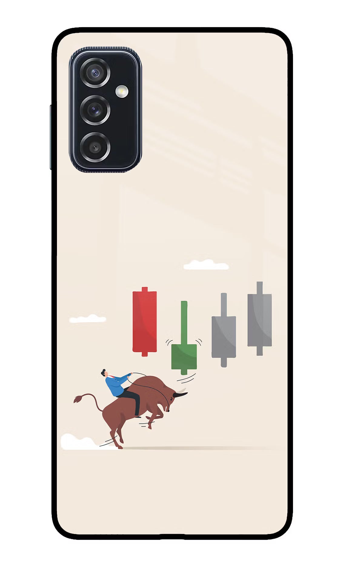 Bull Trading Momentum Samsung M52 5G Back Cover - Bull Trading Momentum Samsung M52 5G Glass Case Back Cover by Casekaro Bull Trading Momentum Samsung M52 5G Glass Case Back Cover by Casekaro