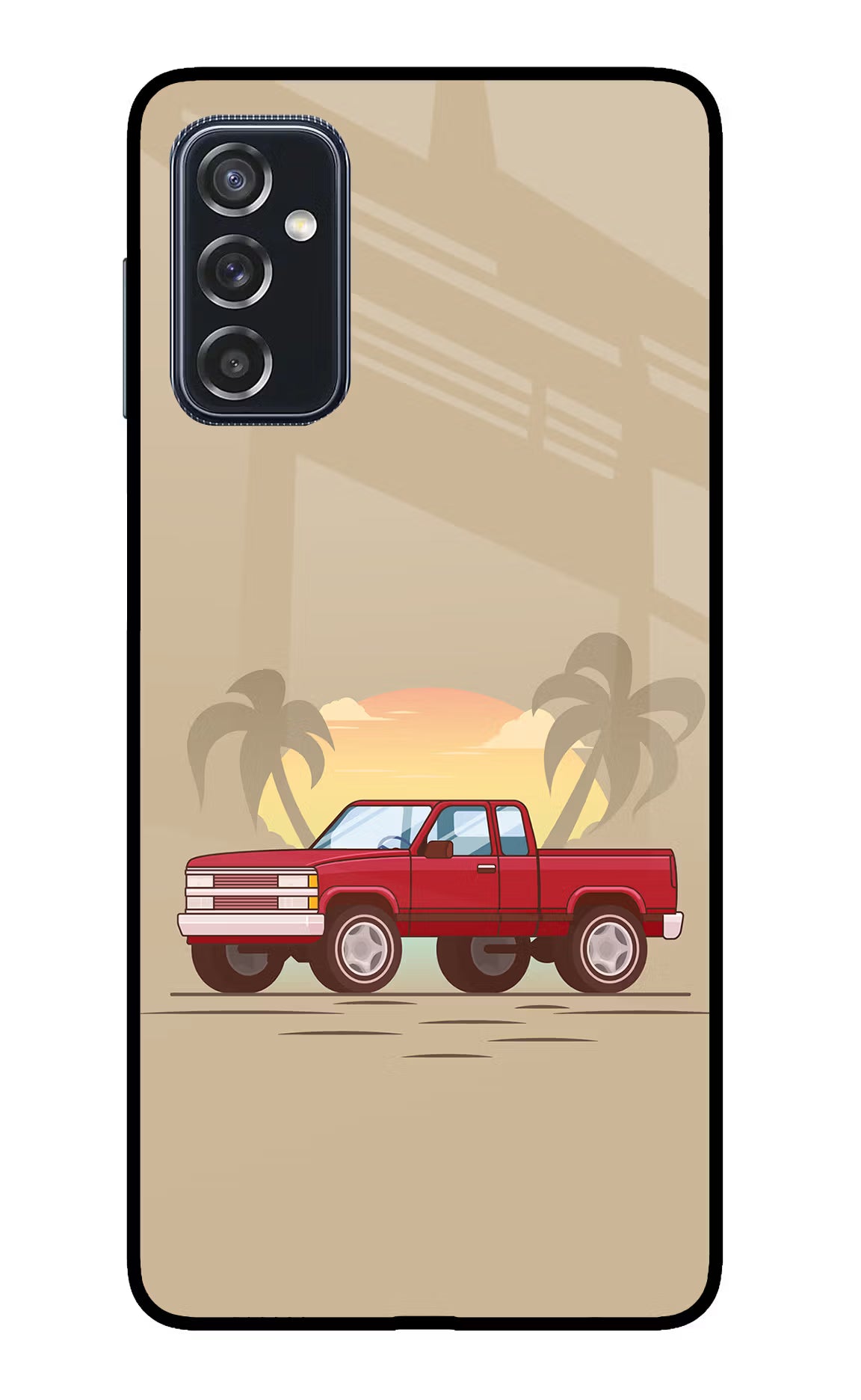 Desert Classic Drive Samsung M52 5G Back Cover - Desert Classic Drive Samsung M52 5G Glass Case Back Cover by Casekaro Desert Classic Drive Samsung M52 5G Glass Case Back Cover by Casekaro