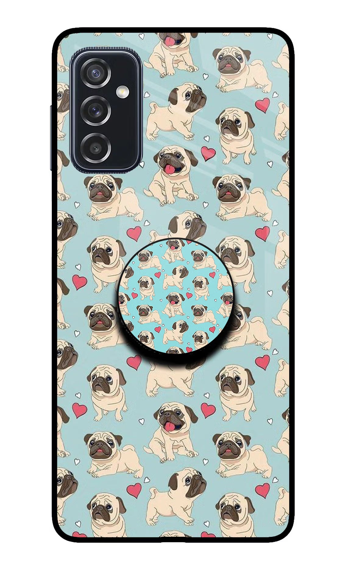 Pug Dog Samsung M52 5G Glass Case - Pug Dog Samsung M52 5G Glass Case Pug Dog Samsung M52 5G Glass Case