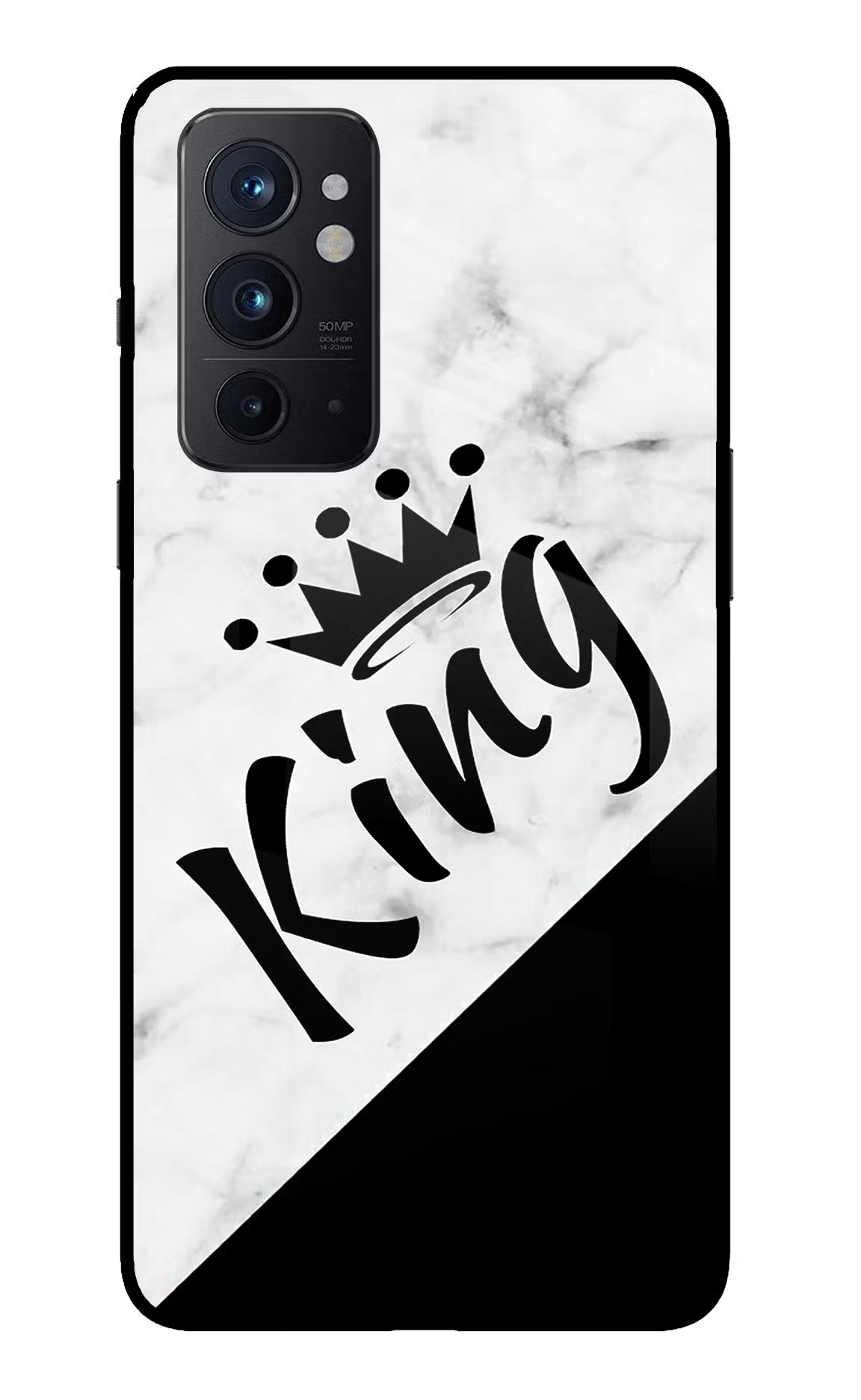 King Oneplus 9RT Back Cover - King Oneplus 9RT Glass Case Back Cover by Casekaro King Oneplus 9RT Glass Case Back Cover by Casekaro