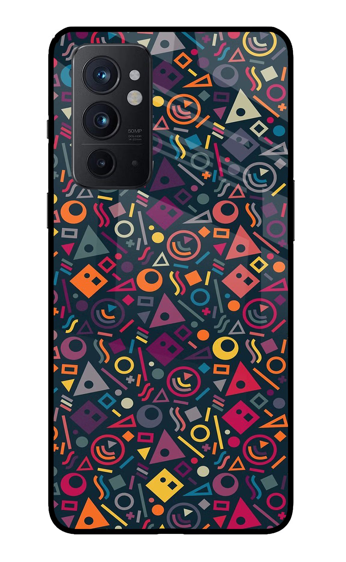 Geometric Abstract Oneplus 9RT Back Cover - Geometric Abstract Oneplus 9RT Glass Case Back Cover by Casekaro Geometric Abstract Oneplus 9RT Glass Case Back Cover by Casekaro