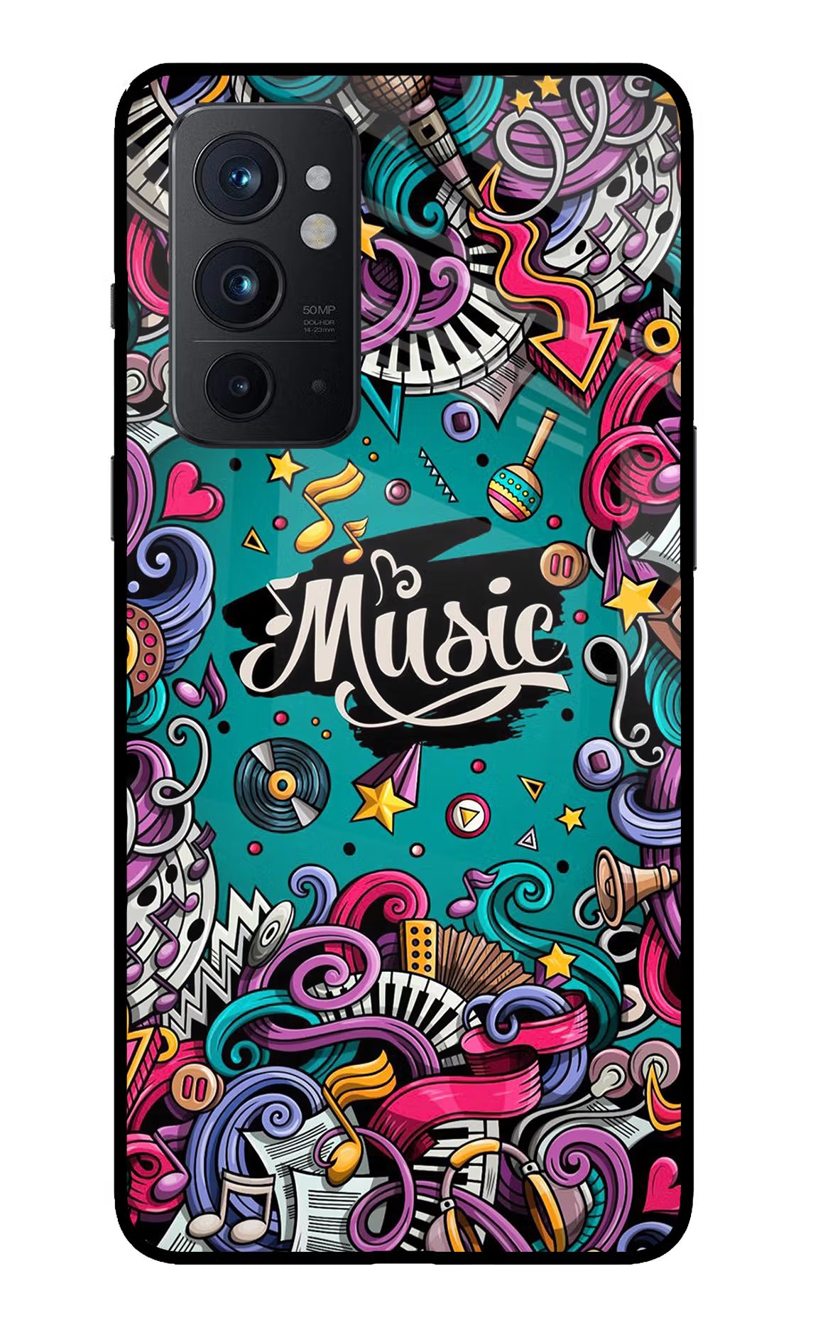 Music Graffiti Oneplus 9RT Glass Case - Music Graffiti Oneplus 9RT Glass Case Music Graffiti Oneplus 9RT Glass Case