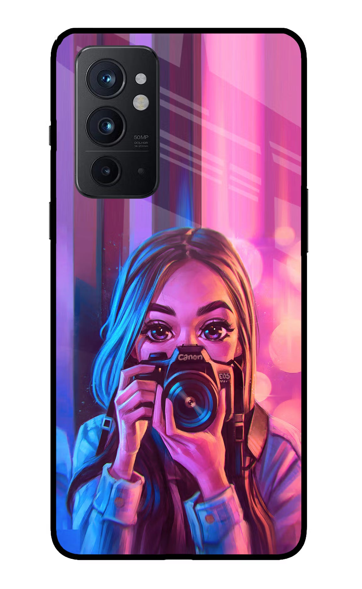 Girl Photographer Oneplus 9RT Glass Case - Girl Photographer Oneplus 9RT Glass Case Girl Photographer Oneplus 9RT Glass Case