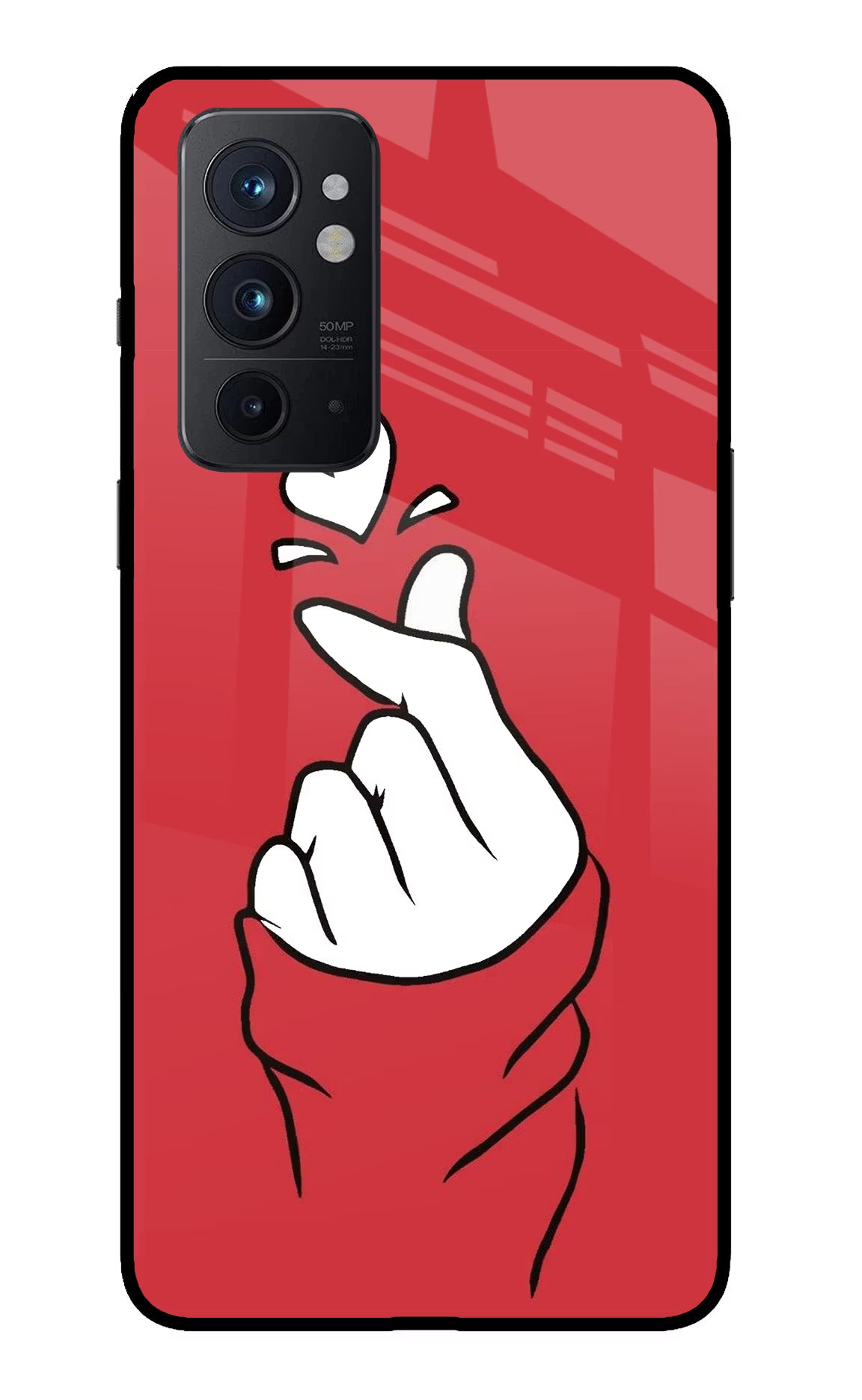 Korean Love Sign Oneplus 9RT Glass Case - Korean Love Sign Oneplus 9RT Glass Case Korean Love Sign Oneplus 9RT Glass Case