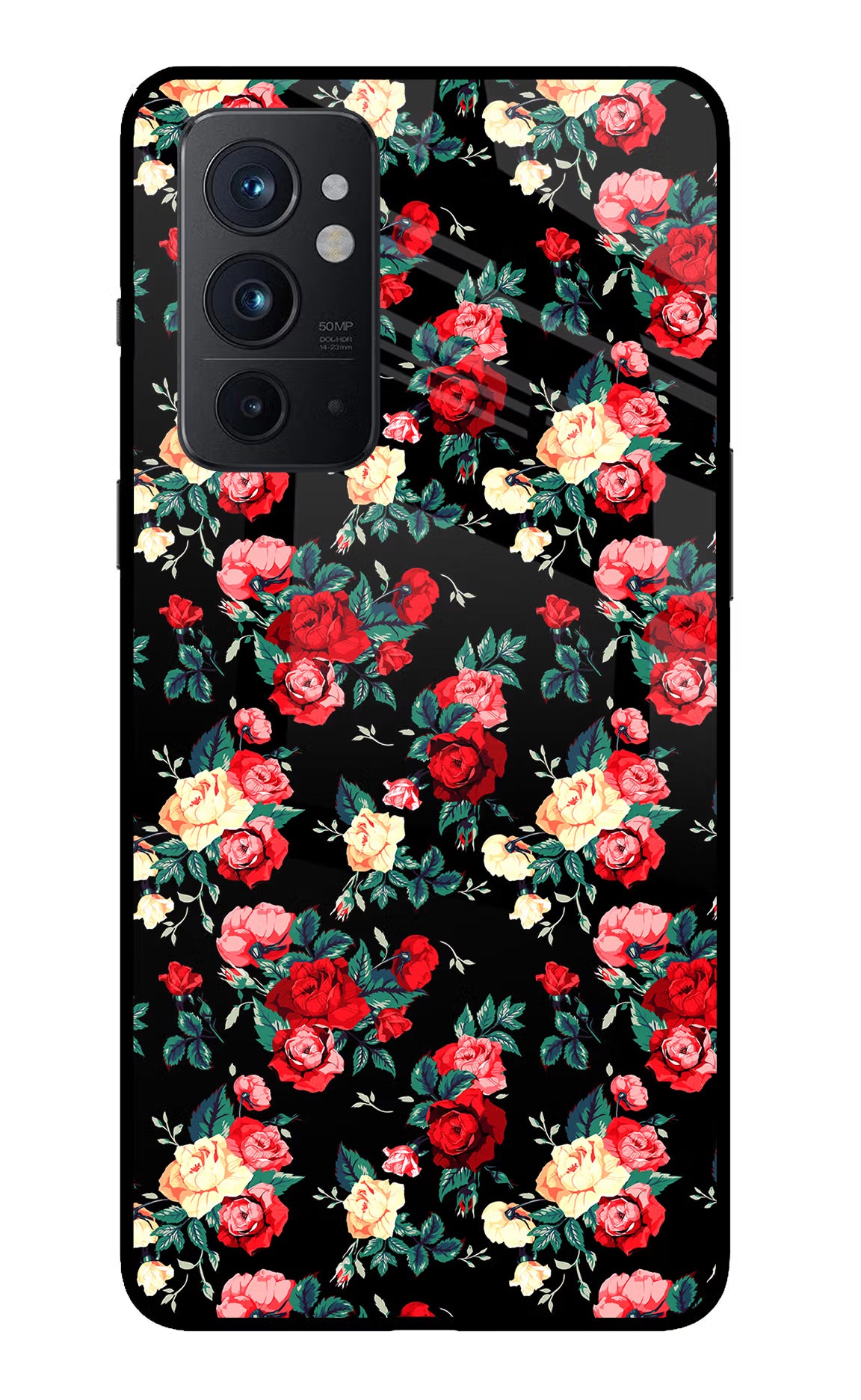 Rose Pattern Oneplus 9RT Glass Case - Rose Pattern Oneplus 9RT Glass Case Rose Pattern Oneplus 9RT Glass Case