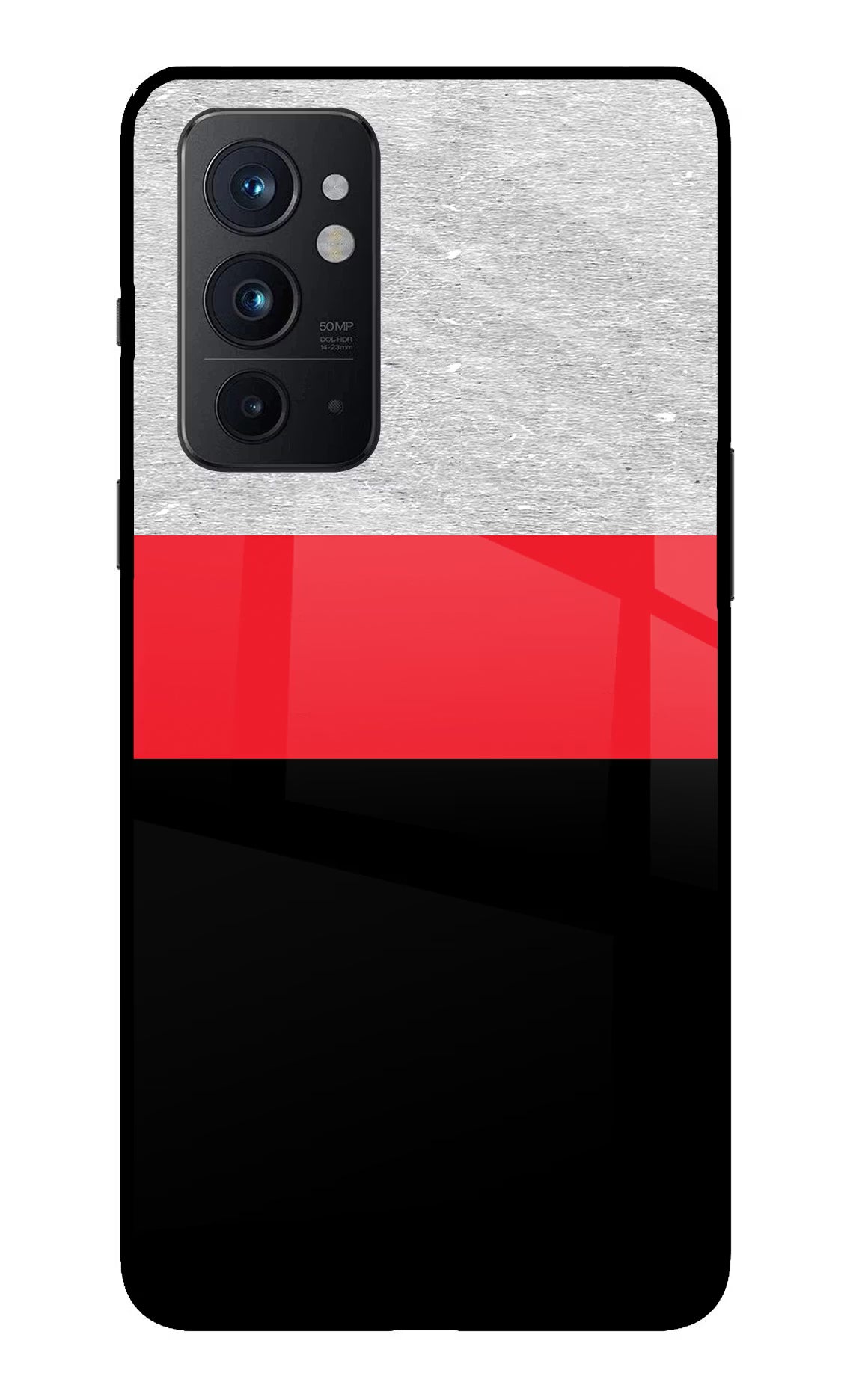 Tri Color Pattern Oneplus 9RT Glass Case - Tri Color Pattern Oneplus 9RT Glass Case Tri Color Pattern Oneplus 9RT Glass Case