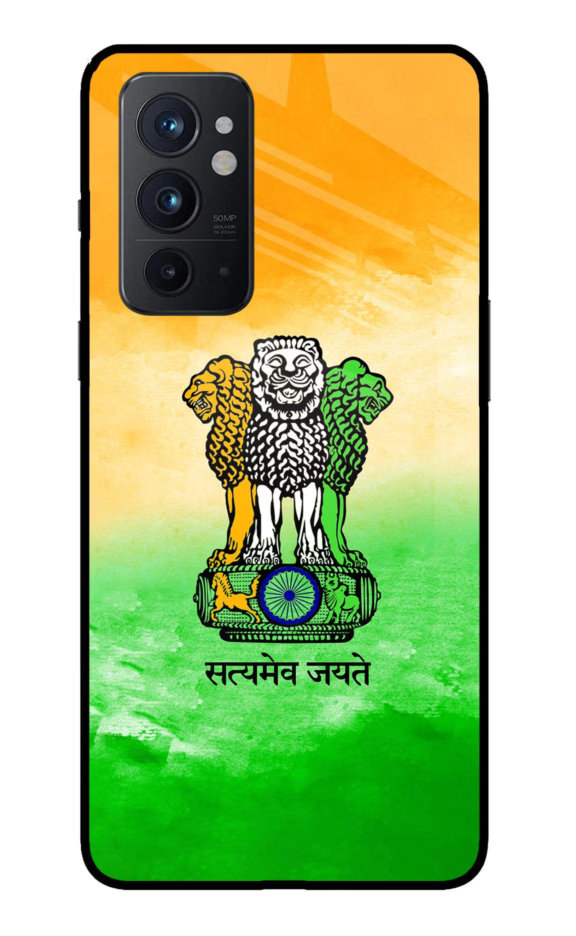 Satyamev Jayate Flag Oneplus 9RT Back Cover - Satyamev Jayate Flag Oneplus 9RT Glass Case Back Cover by Casekaro Satyamev Jayate Flag Oneplus 9RT Glass Case Back Cover by Casekaro