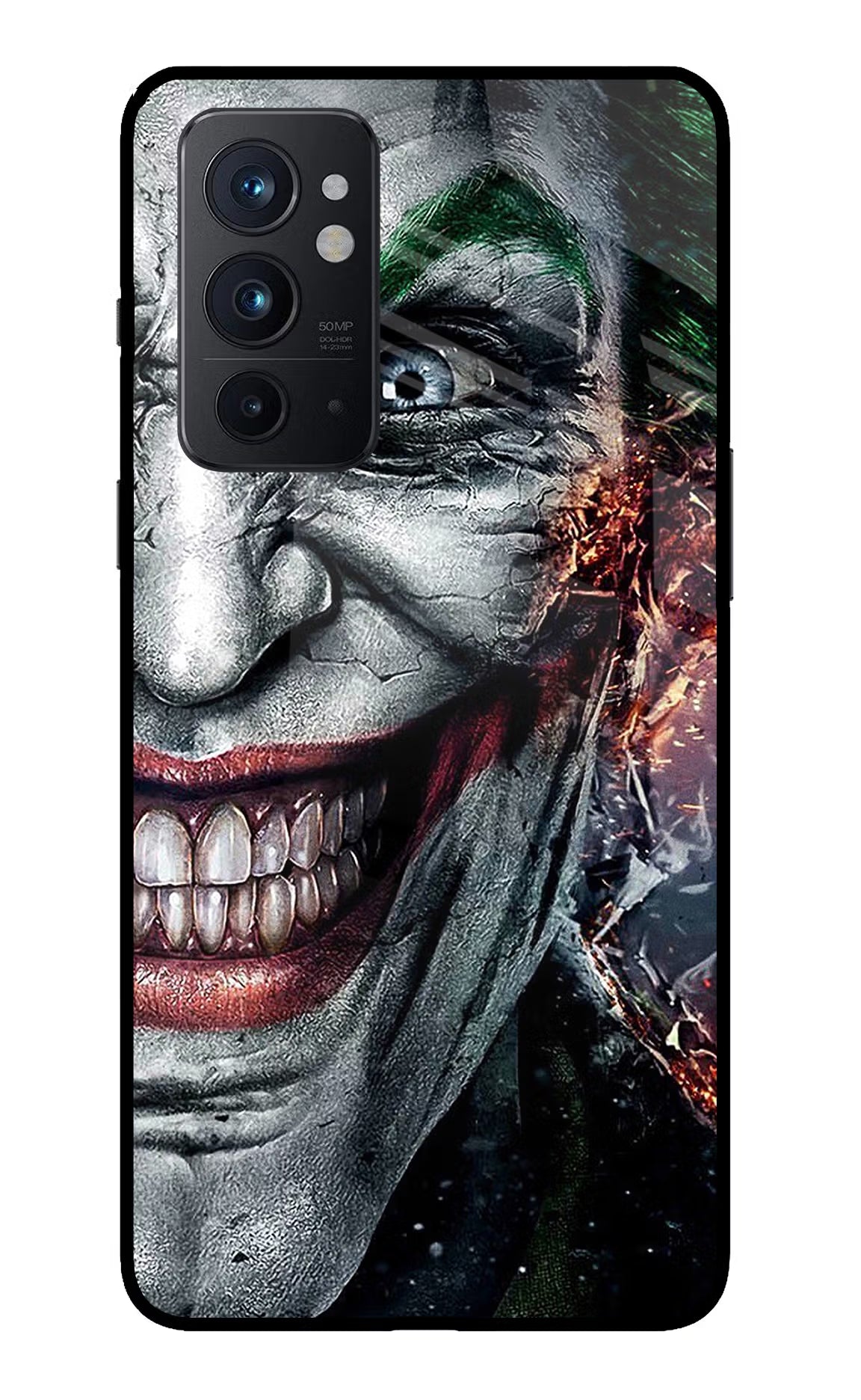 Joker Cam Oneplus 9RT Back Cover - Joker Cam Oneplus 9RT Glass Case Back Cover by Casekaro Joker Cam Oneplus 9RT Glass Case Back Cover by Casekaro
