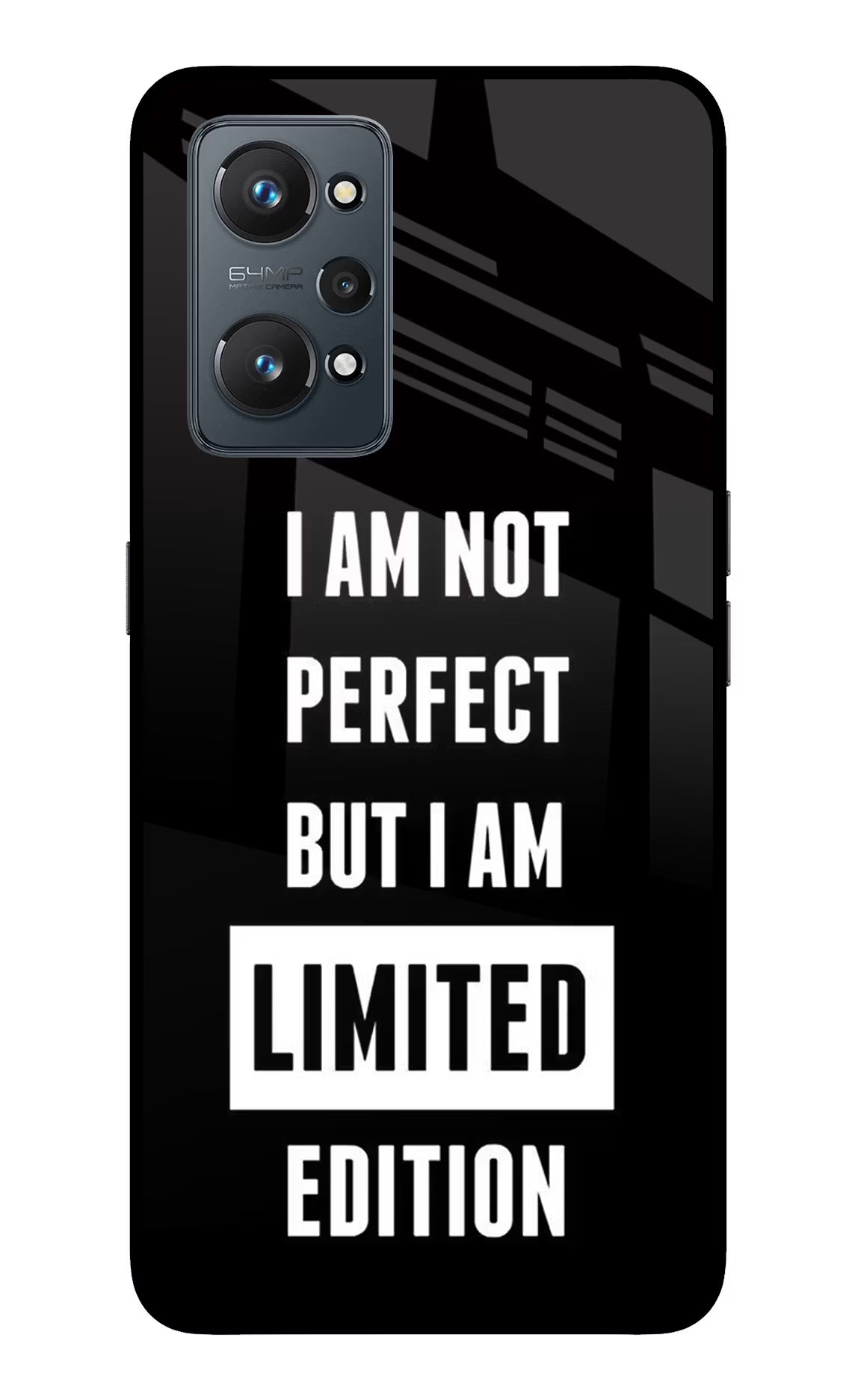 I Am Not Perfect But I Am Limited Edition Realme GT NEO 2/Neo 3T Back Cover - I Am Not Perfect But I Am Limited Edition Realme GT NEO 2/Neo 3T Glass Case Back Cover by Casekaro I Am Not Perfect But I Am Limited Edition Realme GT NEO 2/Neo 3T Glass Case Back Cover by Casekaro
