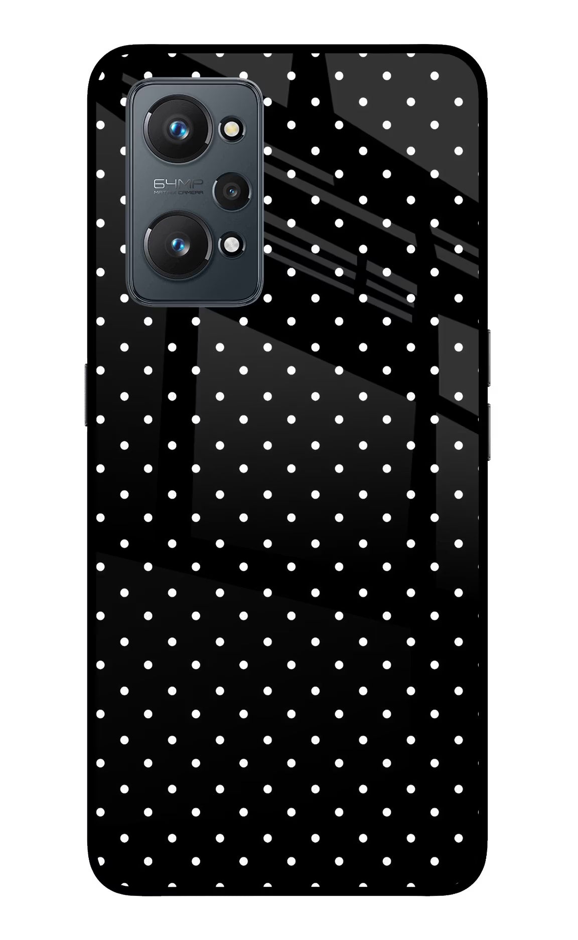 White Dots Realme GT NEO 2/Neo 3T Back Cover - White Dots Realme GT NEO 2/Neo 3T Glass Case Back Cover by Casekaro White Dots Realme GT NEO 2/Neo 3T Glass Case Back Cover by Casekaro