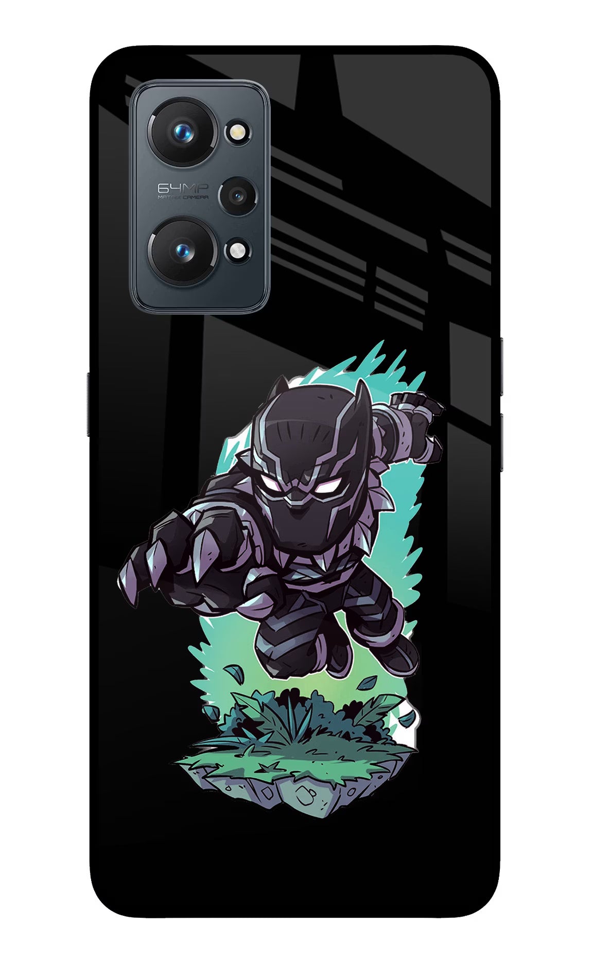 Black Panther Realme GT NEO 2/Neo 3T Back Cover - Black Panther Realme GT NEO 2/Neo 3T Glass Case Back Cover by Casekaro Black Panther Realme GT NEO 2/Neo 3T Glass Case Back Cover by Casekaro