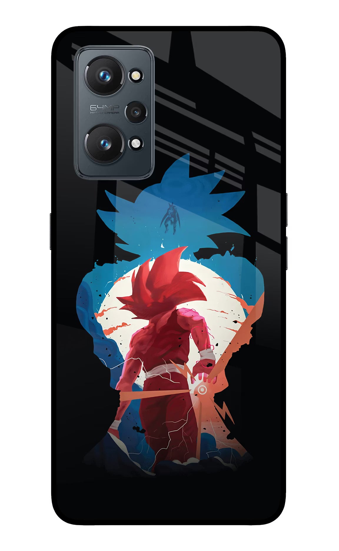 Goku Realme GT NEO 2/Neo 3T Back Cover - Goku Realme GT NEO 2/Neo 3T Glass Case Back Cover by Casekaro Goku Realme GT NEO 2/Neo 3T Glass Case Back Cover by Casekaro