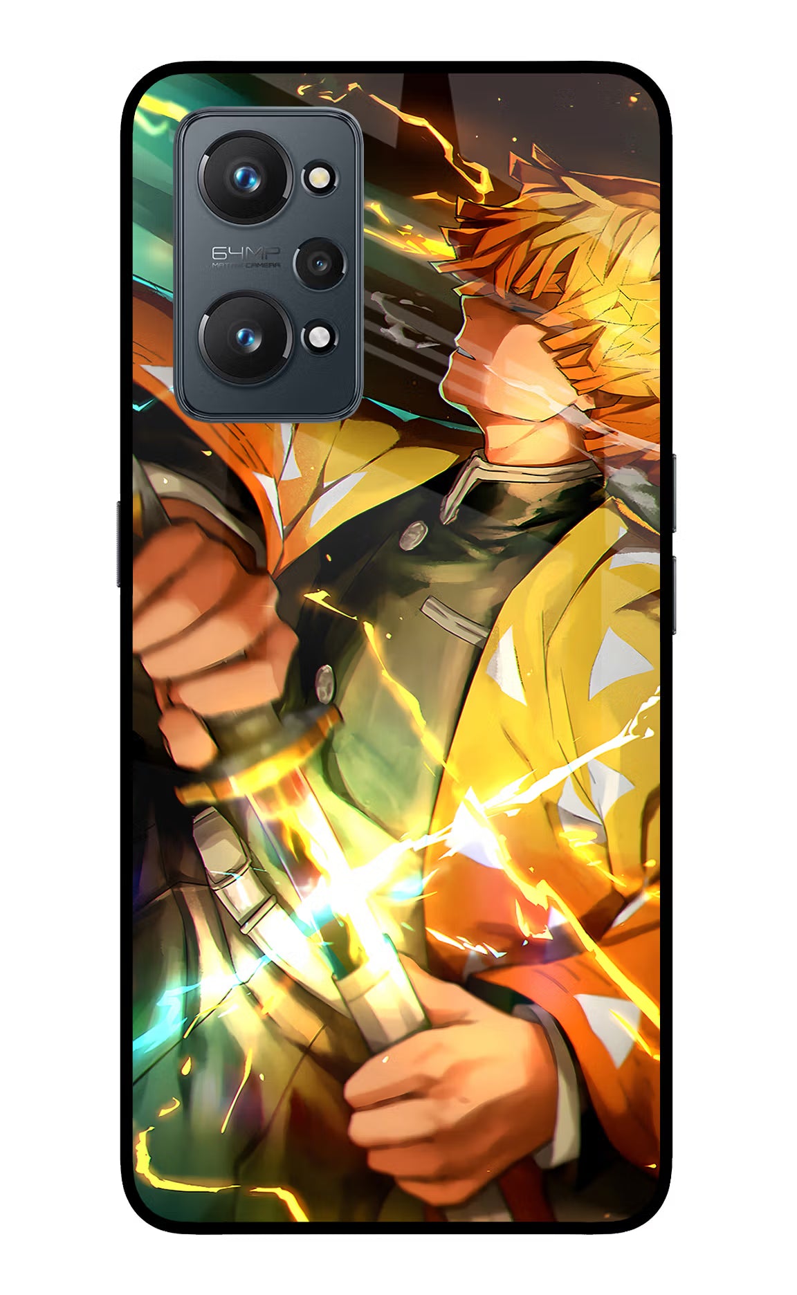 Demon Slayer Realme GT NEO 2 Back Cover - Demon Slayer Realme GT NEO 2 Glass Case Back Cover by Casekaro Demon Slayer Realme GT NEO 2 Glass Case Back Cover by Casekaro
