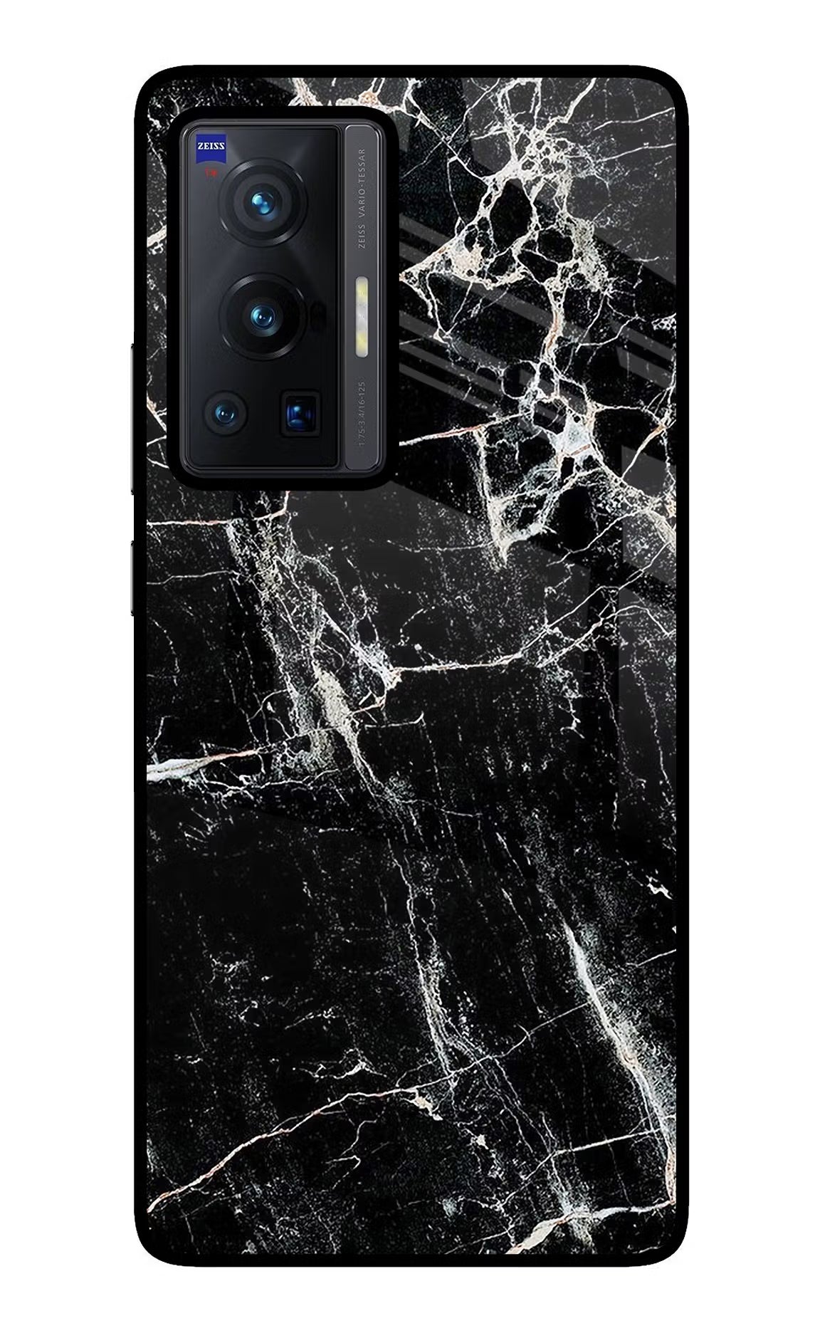 Black Marble Texture Vivo X70 Pro Back Cover - Black Marble Texture Vivo X70 Pro Glass Case Back Cover by Casekaro Black Marble Texture Vivo X70 Pro Glass Case Back Cover by Casekaro