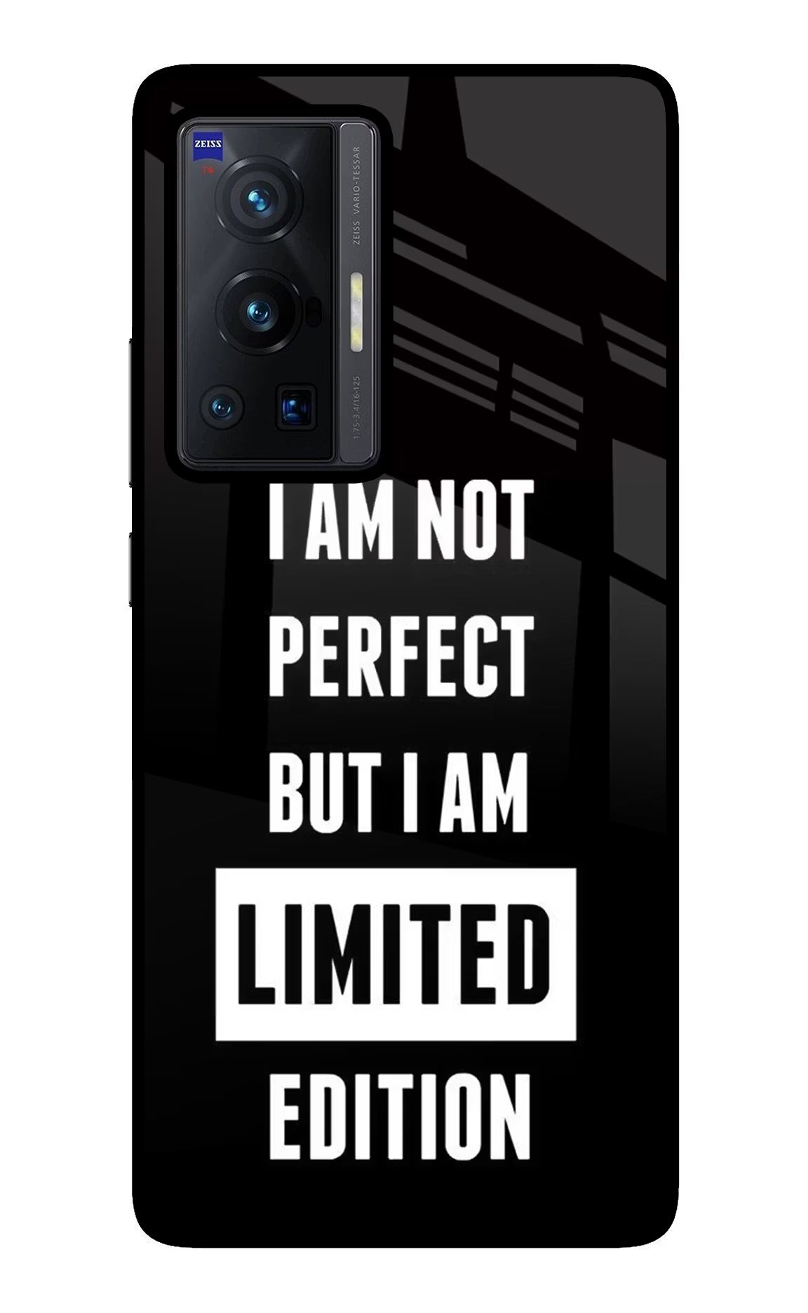 I Am Not Perfect But I Am Limited Edition Vivo X70 Pro Back Cover - I Am Not Perfect But I Am Limited Edition Vivo X70 Pro Glass Case Back Cover by Casekaro I Am Not Perfect But I Am Limited Edition Vivo X70 Pro Glass Case Back Cover by Casekaro