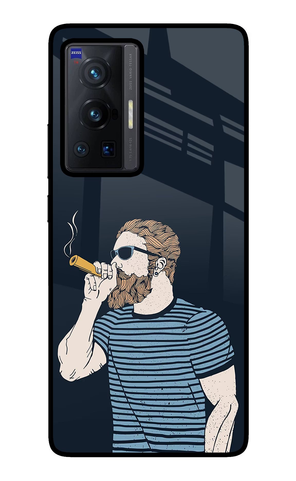 Smoking Vivo X70 Pro Back Cover - Smoking Vivo X70 Pro Glass Case Back Cover by Casekaro Smoking Vivo X70 Pro Glass Case Back Cover by Casekaro