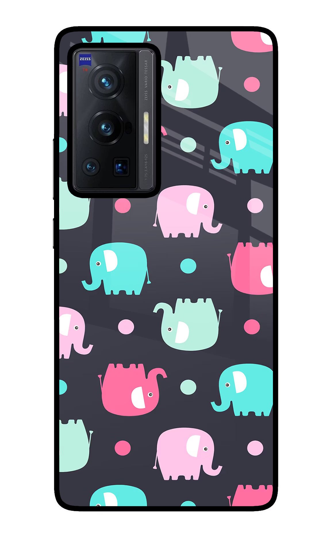 Elephants Vivo X70 Pro Back Cover - Elephants Vivo X70 Pro Glass Case Back Cover by Casekaro Elephants Vivo X70 Pro Glass Case Back Cover by Casekaro