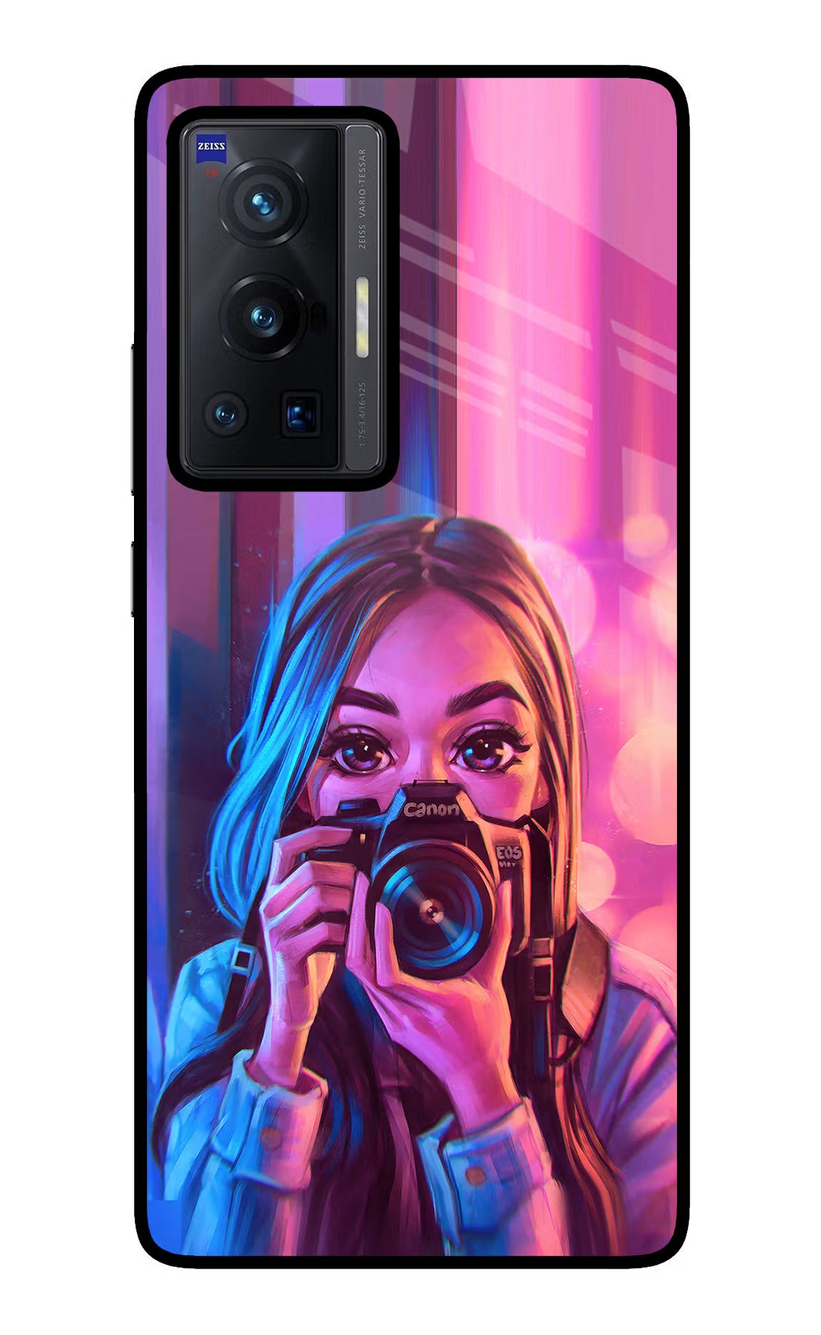 Girl Photographer Vivo X70 Pro Back Cover - Girl Photographer Vivo X70 Pro Glass Case Back Cover by Casekaro Girl Photographer Vivo X70 Pro Glass Case Back Cover by Casekaro