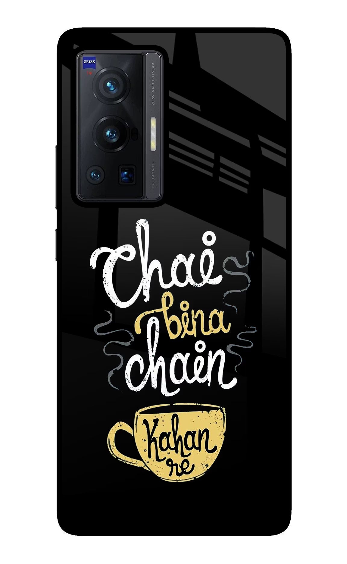 Chai Bina Chain Kaha Re Vivo X70 Pro Back Cover - Chai Bina Chain Kaha Re Vivo X70 Pro Glass Case Back Cover by Casekaro Chai Bina Chain Kaha Re Vivo X70 Pro Glass Case Back Cover by Casekaro
