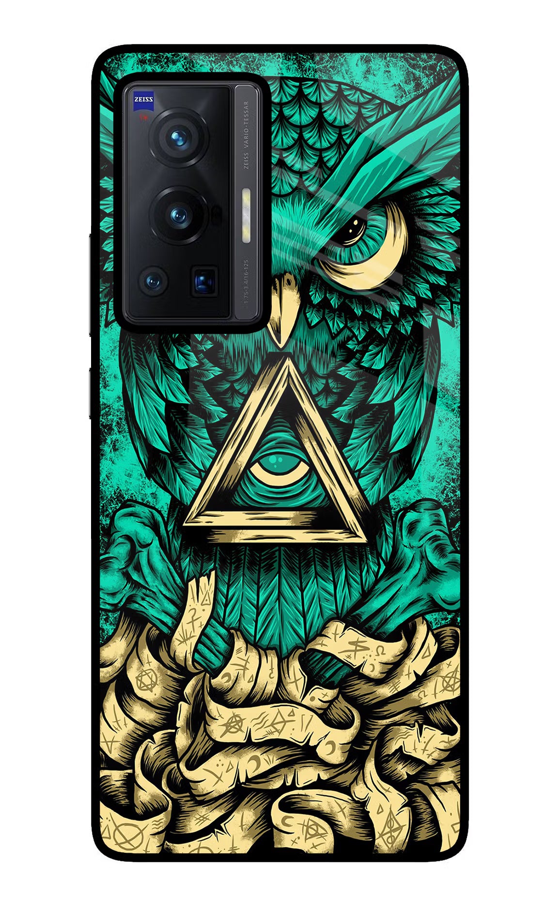 Green Owl Vivo X70 Pro Glass Case - Green Owl Vivo X70 Pro Glass Case Green Owl Vivo X70 Pro Glass Case