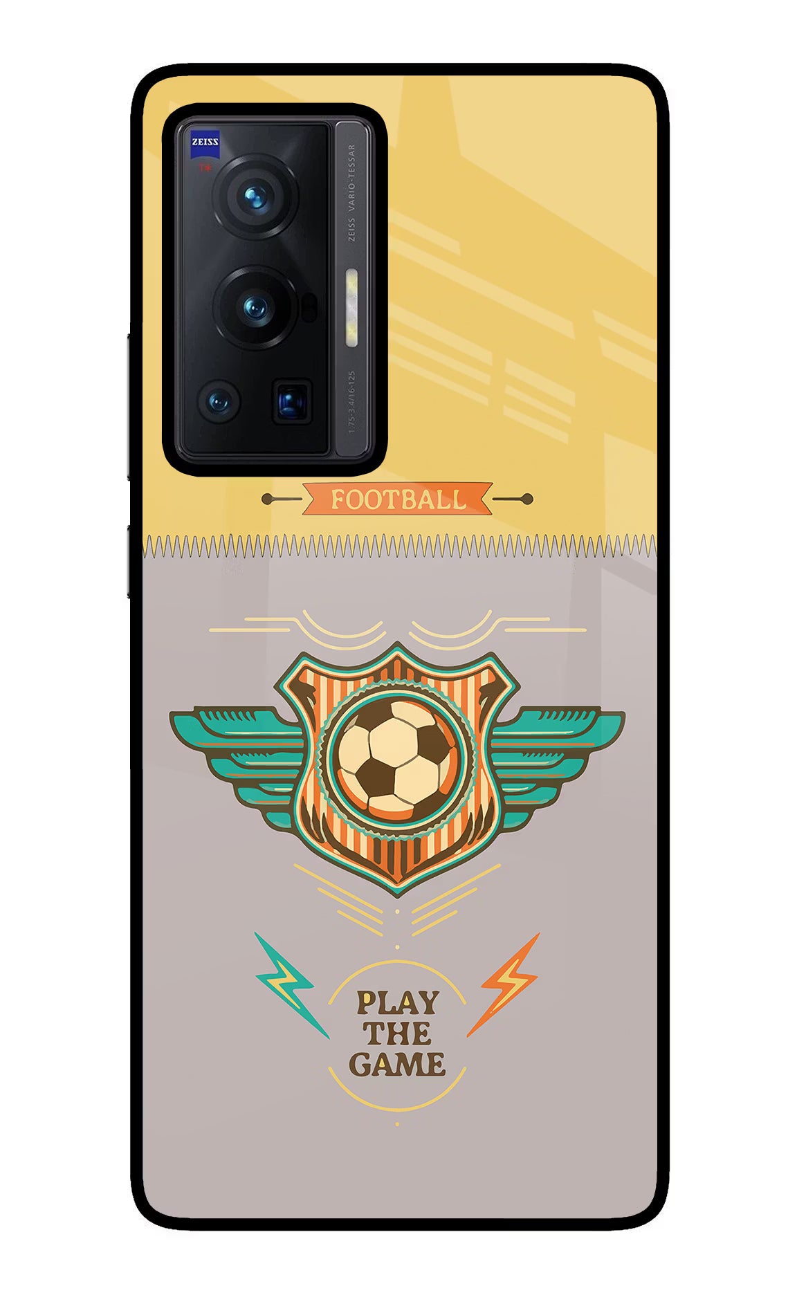 Football Vivo X70 Pro Back Cover - Football Vivo X70 Pro Glass Case Back Cover by Casekaro Football Vivo X70 Pro Glass Case Back Cover by Casekaro