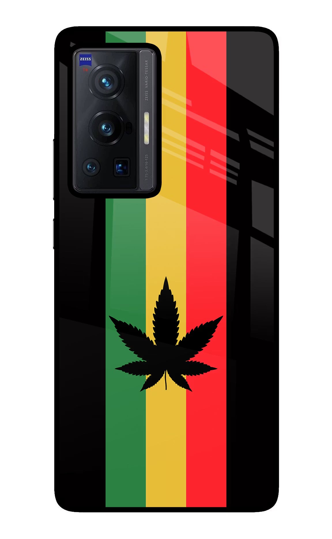 Weed Flag Vivo X70 Pro Back Cover - Weed Flag Vivo X70 Pro Glass Case Back Cover by Casekaro Weed Flag Vivo X70 Pro Glass Case Back Cover by Casekaro