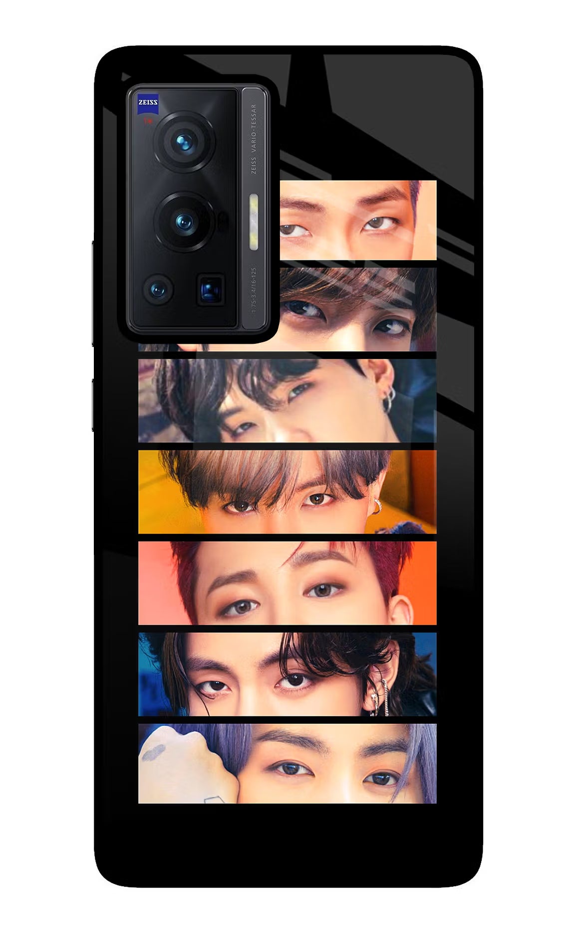 BTS Eyes Vivo X70 Pro Back Cover - BTS Eyes Vivo X70 Pro Glass Case Back Cover by Casekaro BTS Eyes Vivo X70 Pro Glass Case Back Cover by Casekaro