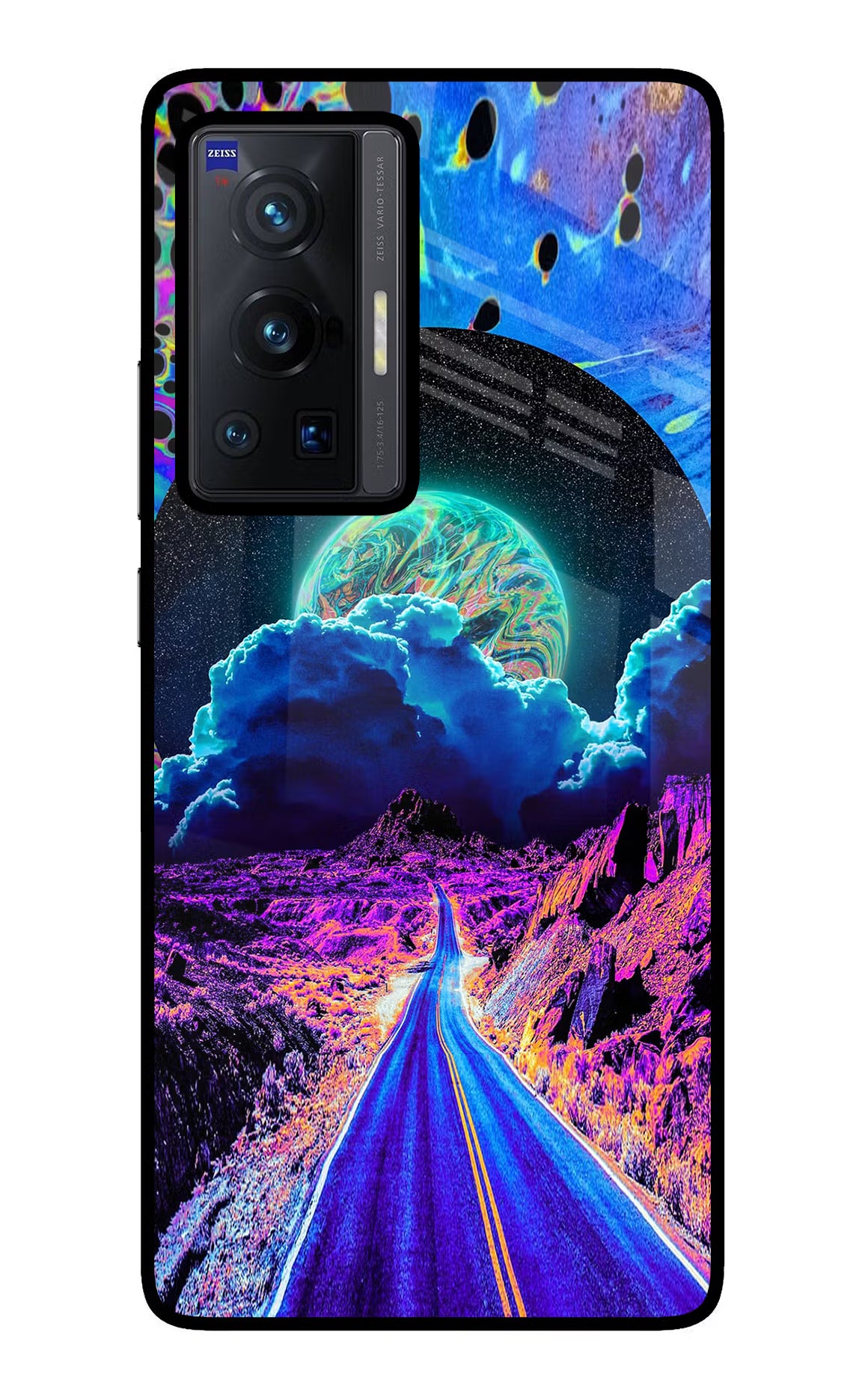 Psychedelic Painting Vivo X70 Pro Back Cover - Psychedelic Painting Vivo X70 Pro Glass Case Back Cover by Casekaro Psychedelic Painting Vivo X70 Pro Glass Case Back Cover by Casekaro