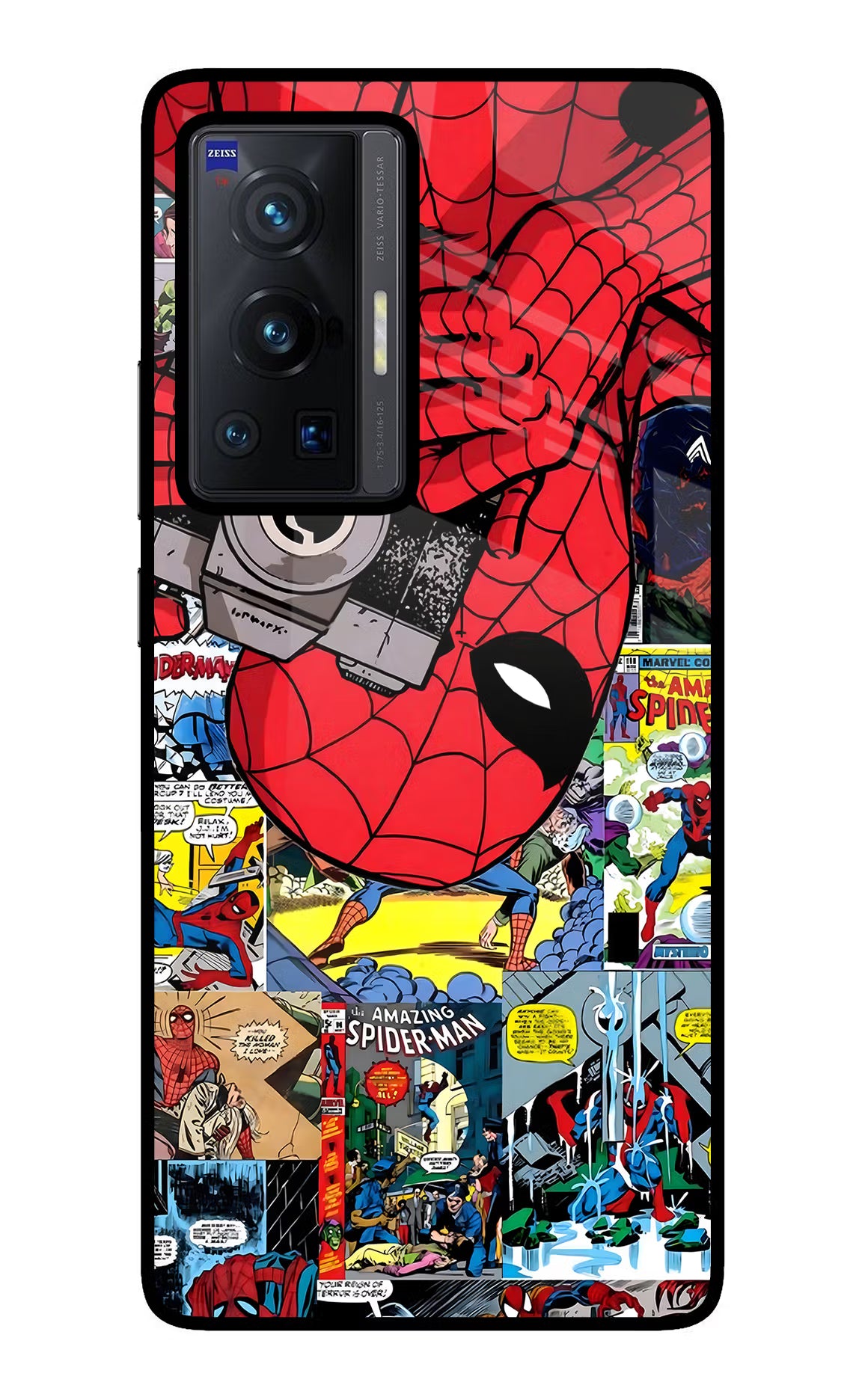 Spider Man Vivo X70 Pro Back Cover - Spider Man Vivo X70 Pro Glass Case Back Cover by Casekaro Spider Man Vivo X70 Pro Glass Case Back Cover by Casekaro