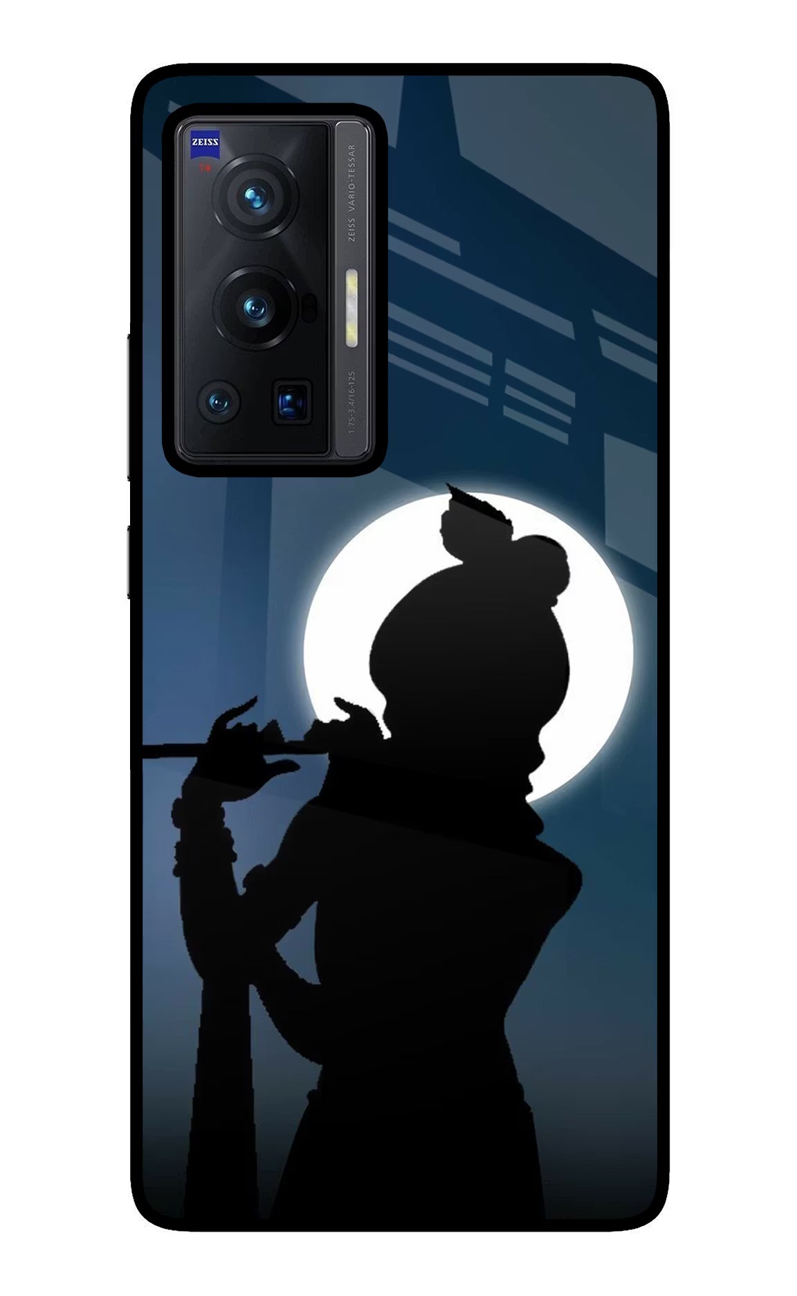 Shri Krishna Silhouette Vivo X70 Pro Back Cover - Shri Krishna Silhouette Vivo X70 Pro Glass Case Back Cover by Casekaro Shri Krishna Silhouette Vivo X70 Pro Glass Case Back Cover by Casekaro
