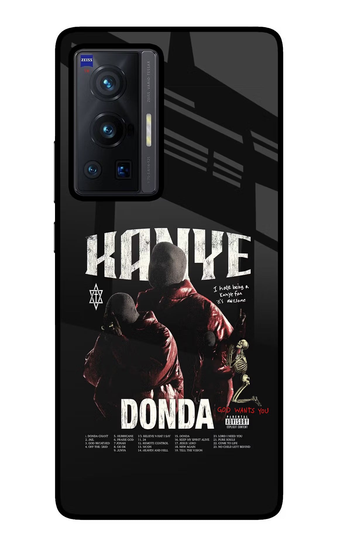 Donda Kanye West Vivo X70 Pro Glass Case - Donda Kanye West Vivo X70 Pro Glass Case Donda Kanye West Vivo X70 Pro Glass Case