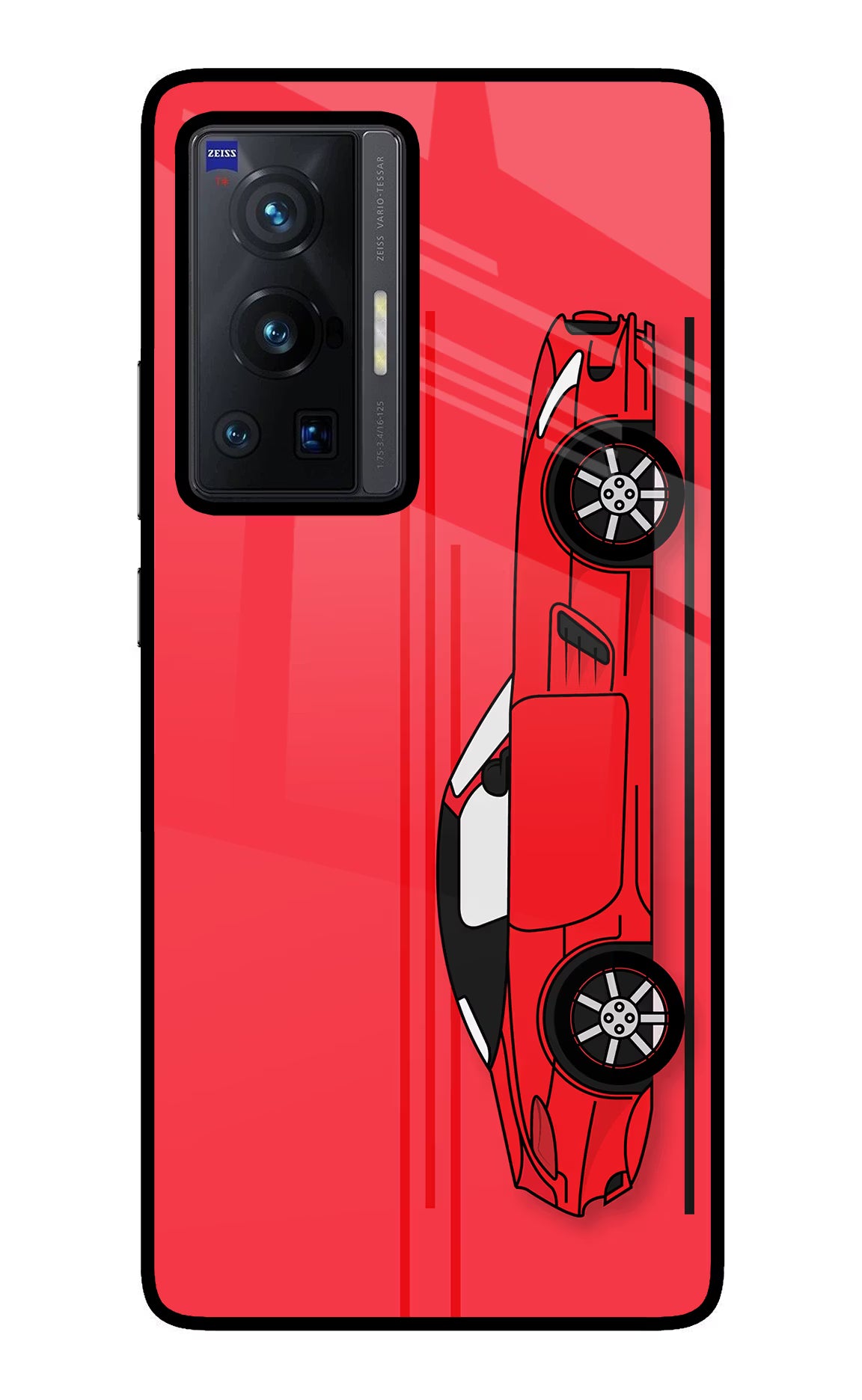 Red Velocity Vivo X70 Pro Back Cover - Red Velocity Vivo X70 Pro Glass Case Back Cover by Casekaro Red Velocity Vivo X70 Pro Glass Case Back Cover by Casekaro