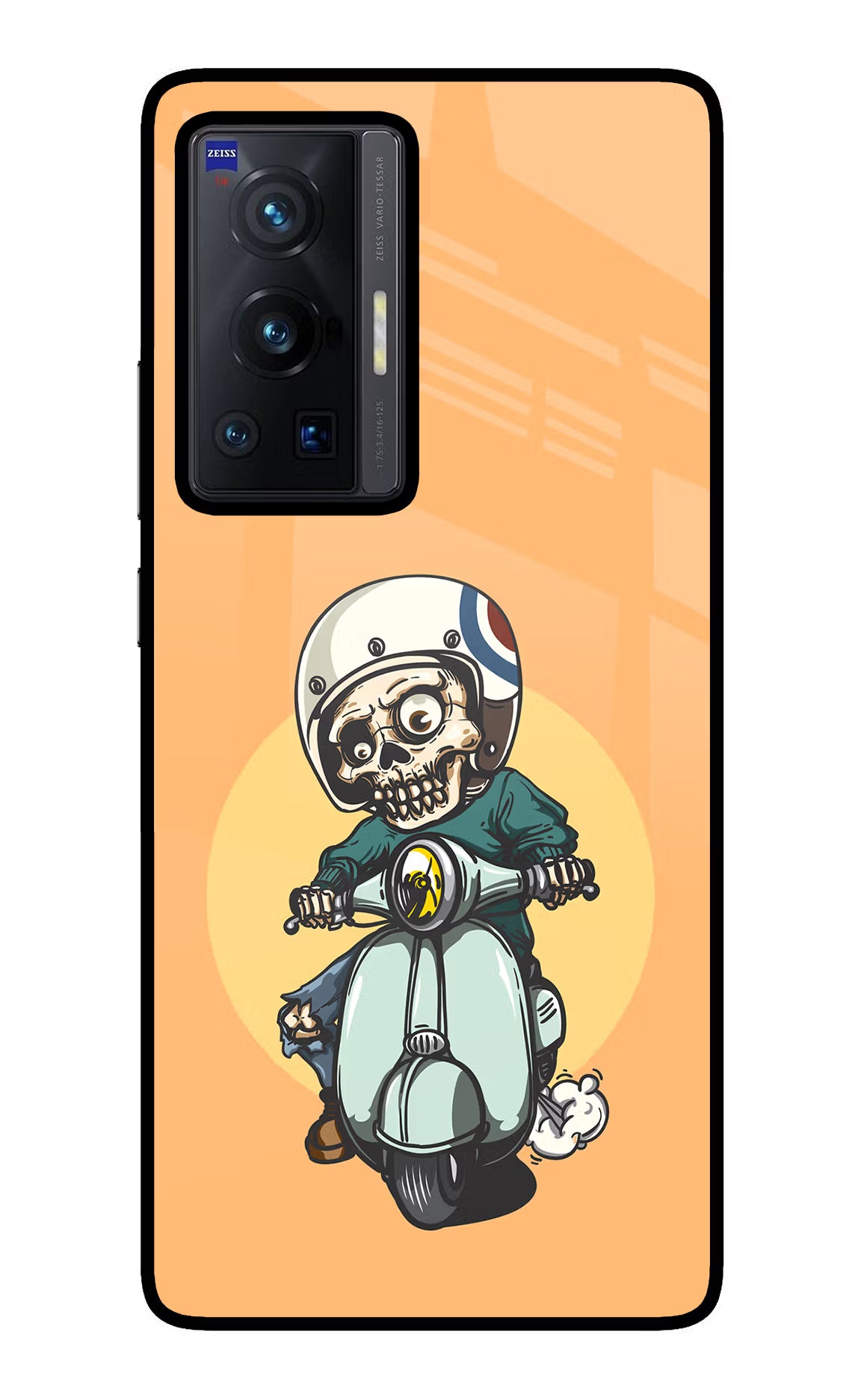Undead Biker Vivo X70 Pro Back Cover - Undead Biker Vivo X70 Pro Glass Case Back Cover by Casekaro Undead Biker Vivo X70 Pro Glass Case Back Cover by Casekaro