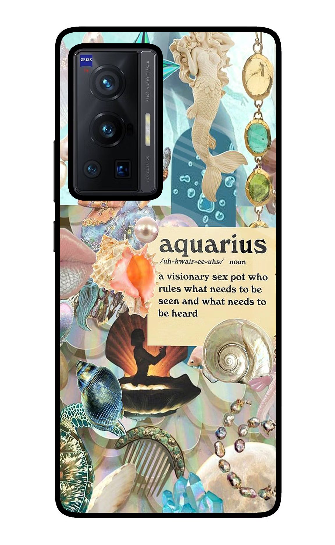 Aquarius Zodiac Vivo X70 Pro Glass Case - Aquarius Zodiac Vivo X70 Pro Glass Case Aquarius Zodiac Vivo X70 Pro Glass Case
