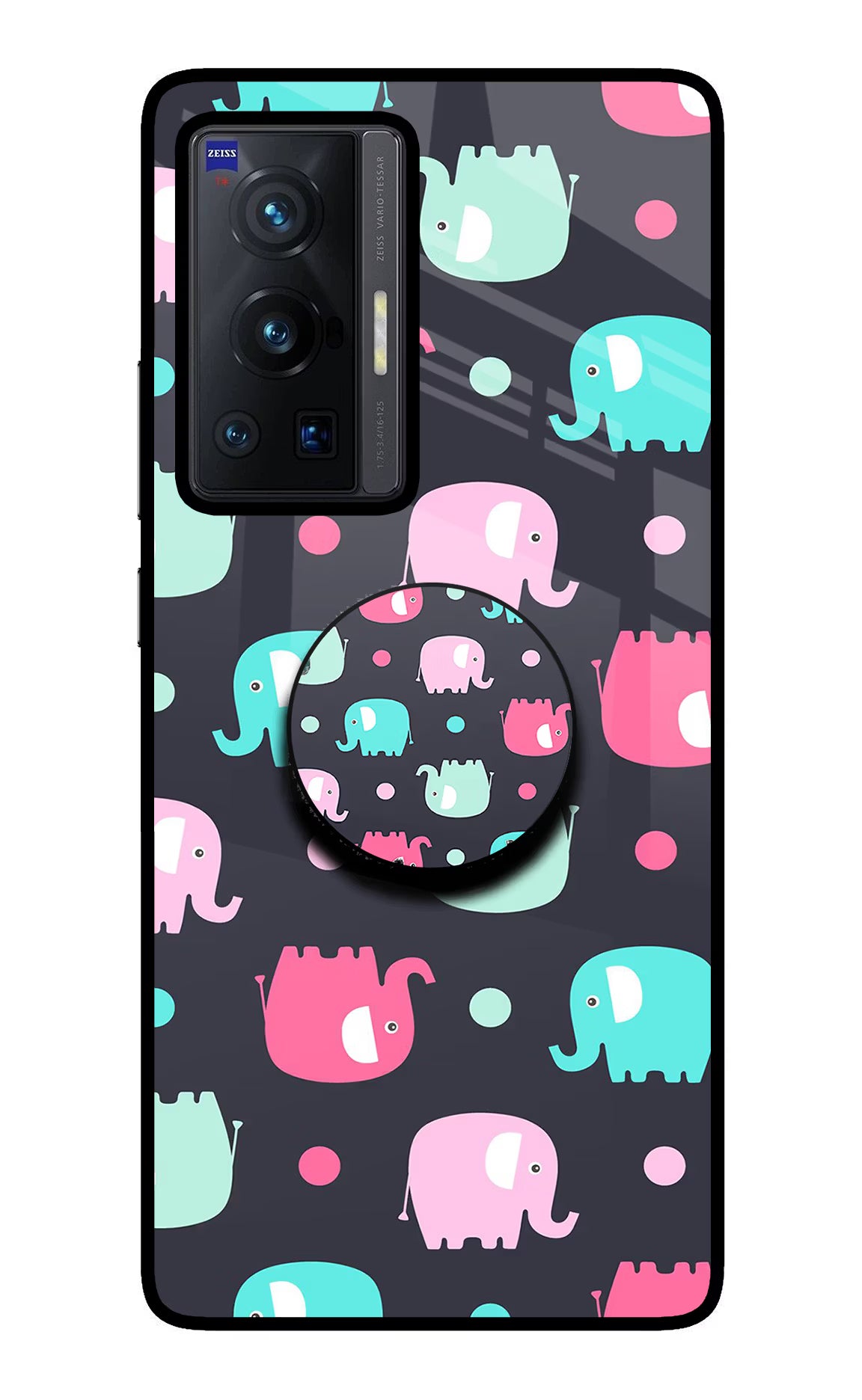 Baby Elephants Vivo X70 Pro Glass Case - Baby Elephants Vivo X70 Pro Glass Case Baby Elephants Vivo X70 Pro Glass Case
