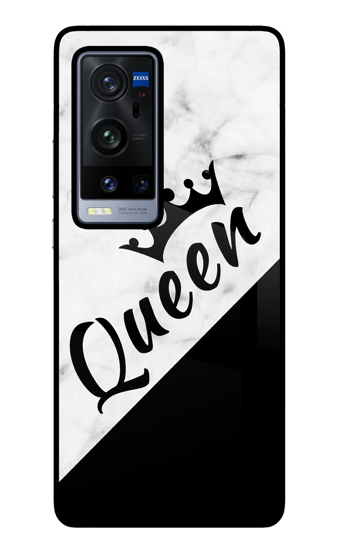 Queen Vivo X60 Pro+ Back Cover - Queen Vivo X60 Pro+ Glass Case Back Cover by Casekaro Queen Vivo X60 Pro+ Glass Case Back Cover by Casekaro