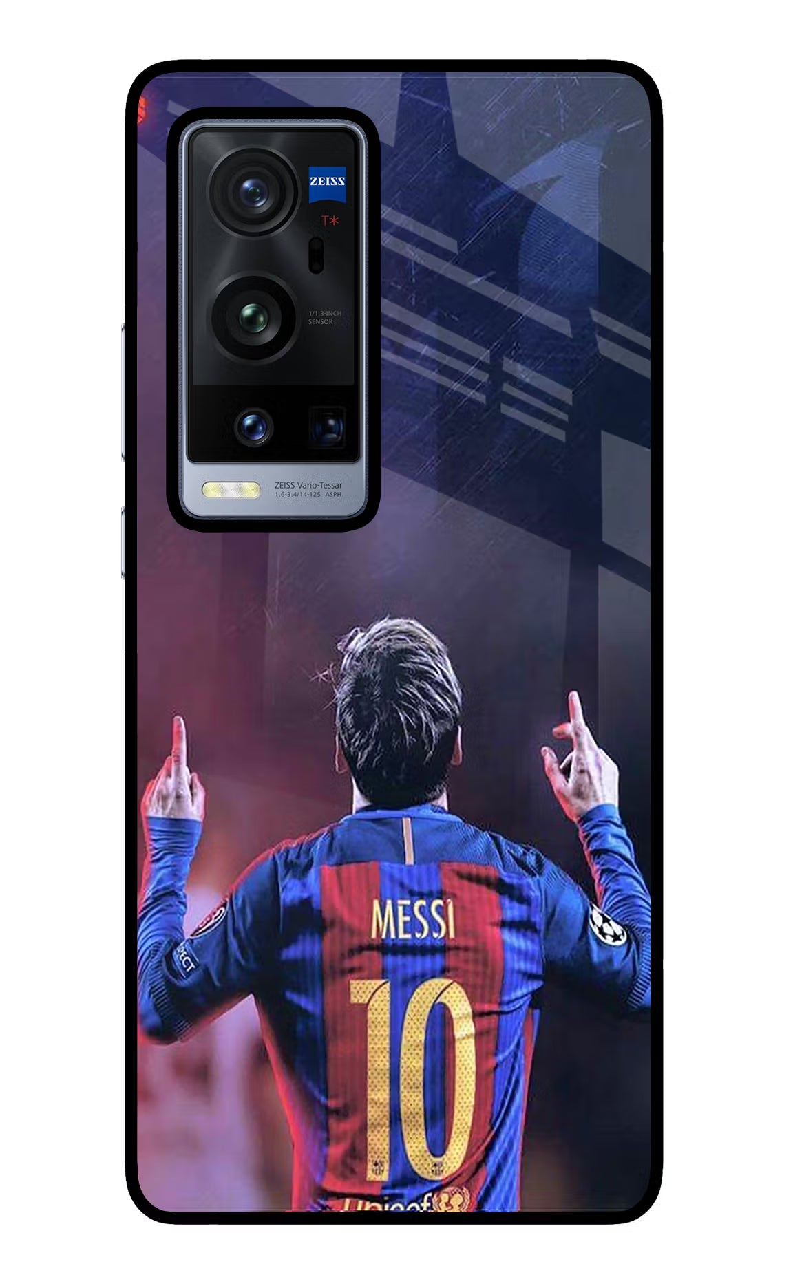 Messi Vivo X60 Pro+ Back Cover - Messi Vivo X60 Pro+ Glass Case Back Cover by Casekaro Messi Vivo X60 Pro+ Glass Case Back Cover by Casekaro
