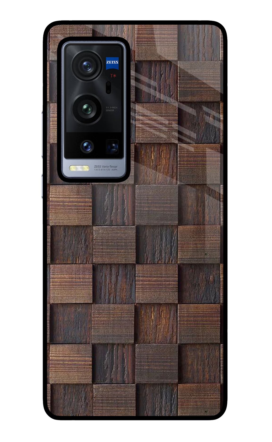Wooden Cube Design Vivo X60 Pro+ Back Cover - Wooden Cube Design Vivo X60 Pro+ Glass Case Back Cover by Casekaro Wooden Cube Design Vivo X60 Pro+ Glass Case Back Cover by Casekaro