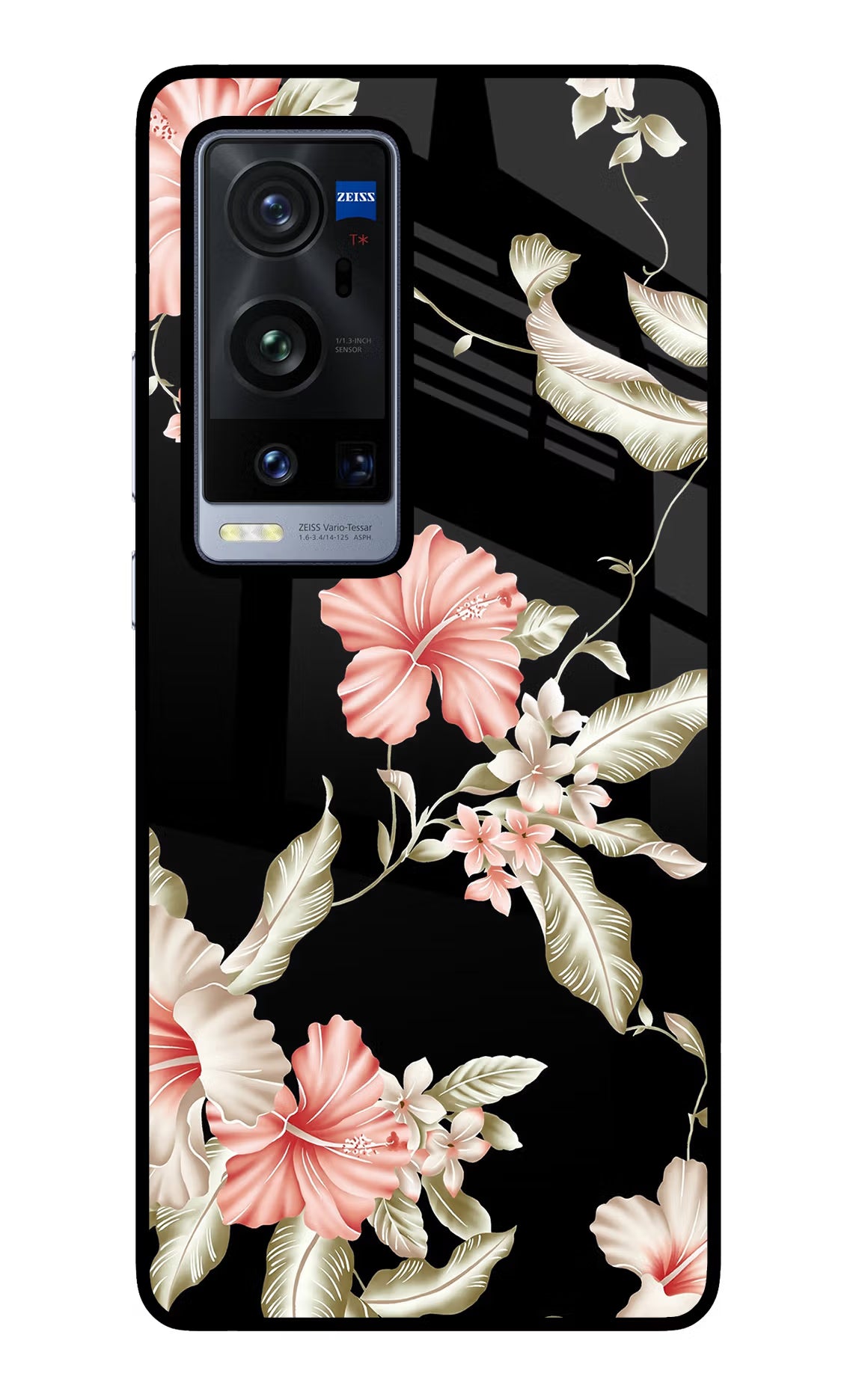 Flowers Vivo X60 Pro+ Back Cover - Flowers Vivo X60 Pro+ Glass Case Back Cover by Casekaro Flowers Vivo X60 Pro+ Glass Case Back Cover by Casekaro