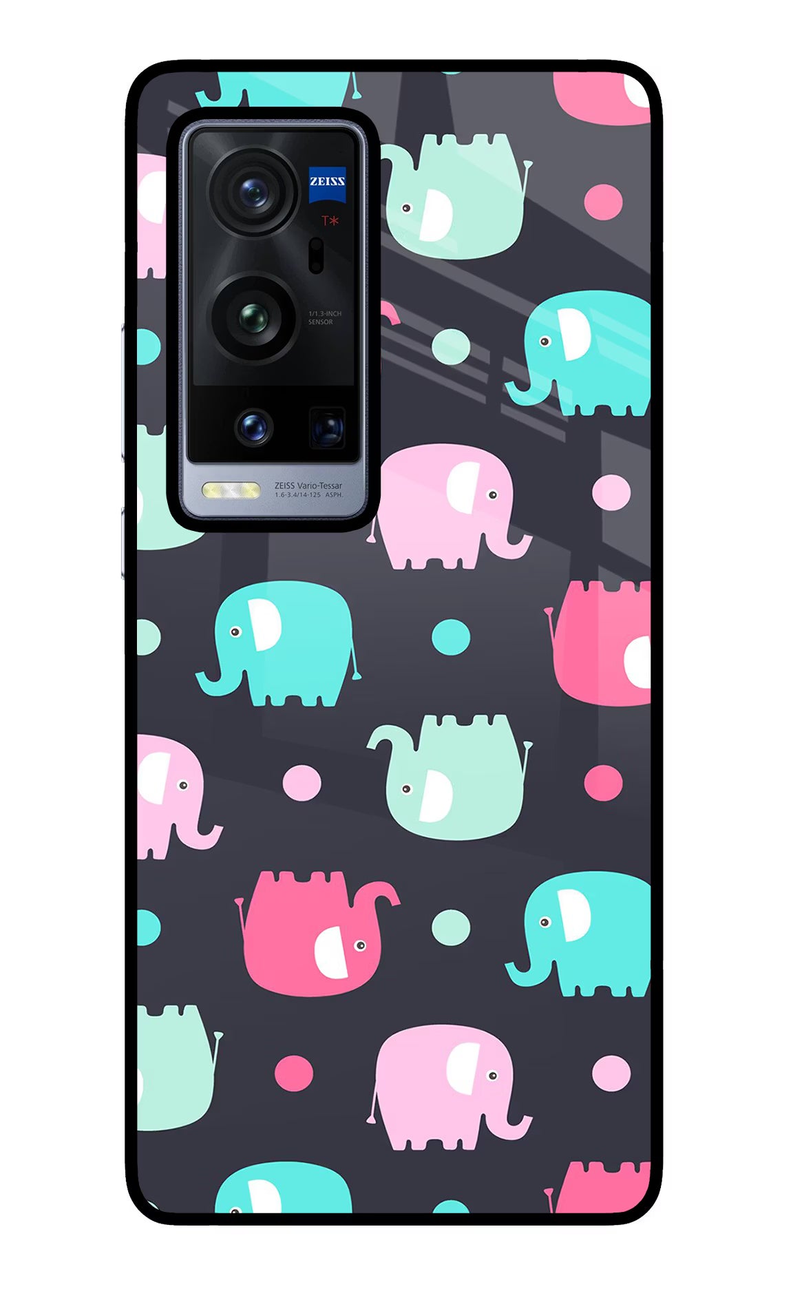 Elephants Vivo X60 Pro+ Glass Case - Elephants Vivo X60 Pro+ Glass Case Elephants Vivo X60 Pro+ Glass Case