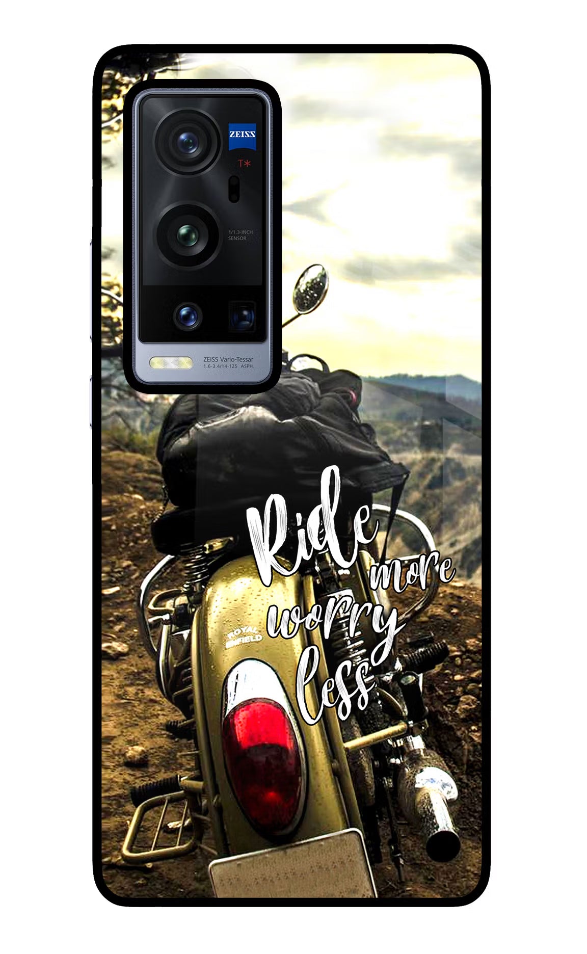 Ride More Worry Less Vivo X60 Pro+ Glass Case - Ride More Worry Less Vivo X60 Pro+ Glass Case Ride More Worry Less Vivo X60 Pro+ Glass Case