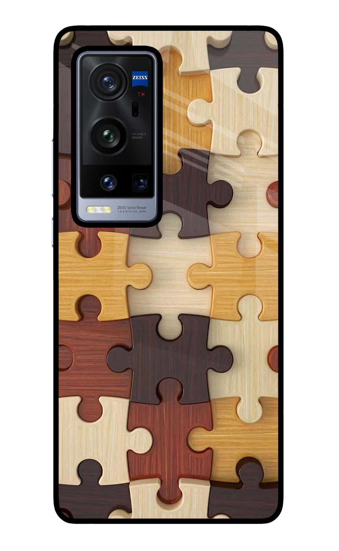 Wooden Puzzle Vivo X60 Pro+ Glass Case - Wooden Puzzle Vivo X60 Pro+ Glass Case Wooden Puzzle Vivo X60 Pro+ Glass Case