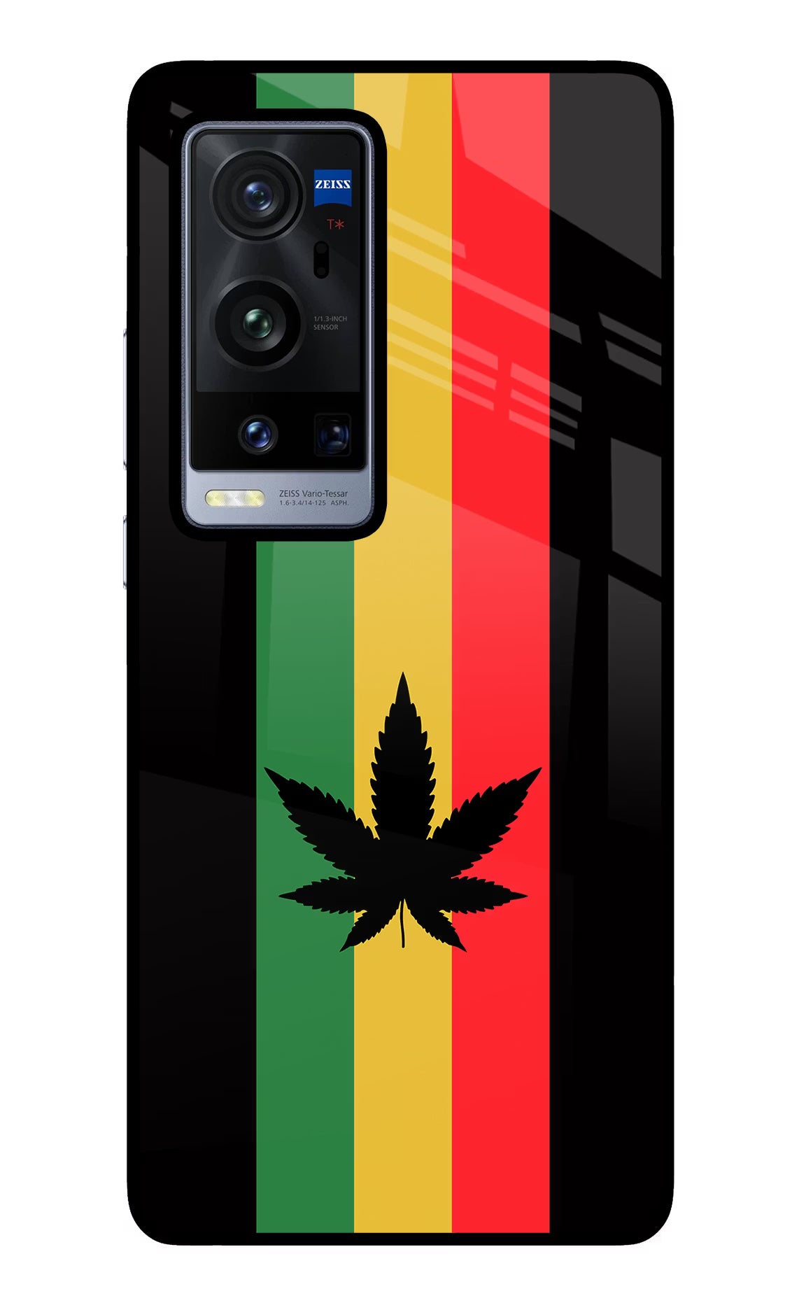 Weed Flag Vivo X60 Pro+ Glass Case - Weed Flag Vivo X60 Pro+ Glass Case Weed Flag Vivo X60 Pro+ Glass Case