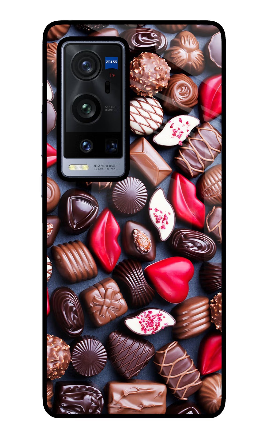 Chocolates Vivo X60 Pro+ Back Cover - Chocolates Vivo X60 Pro+ Glass Case Back Cover by Casekaro Chocolates Vivo X60 Pro+ Glass Case Back Cover by Casekaro