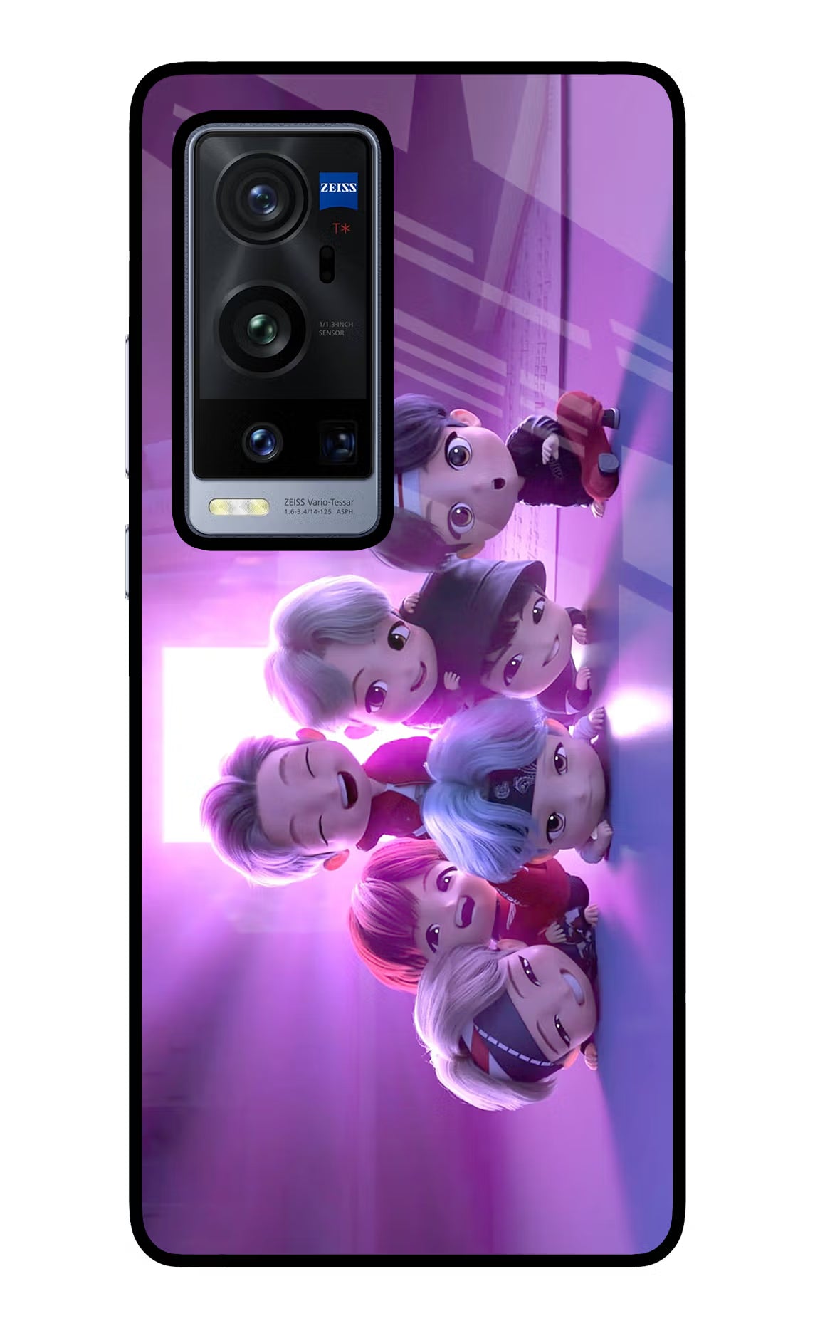 BTS Chibi Vivo X60 Pro+ Glass Case - BTS Chibi Vivo X60 Pro+ Glass Case BTS Chibi Vivo X60 Pro+ Glass Case