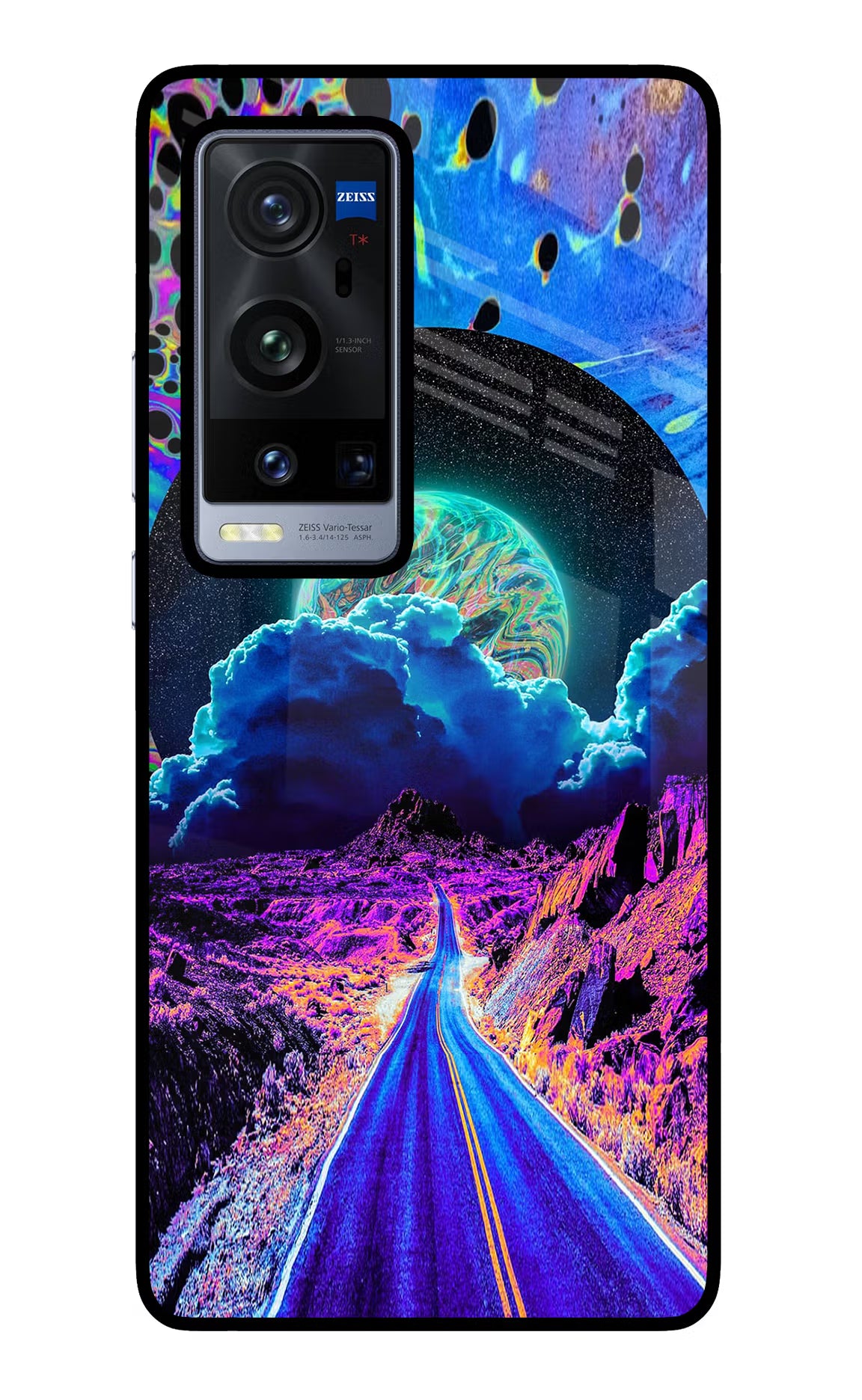 Psychedelic Painting Vivo X60 Pro+ Glass Case - Psychedelic Painting Vivo X60 Pro+ Glass Case Psychedelic Painting Vivo X60 Pro+ Glass Case