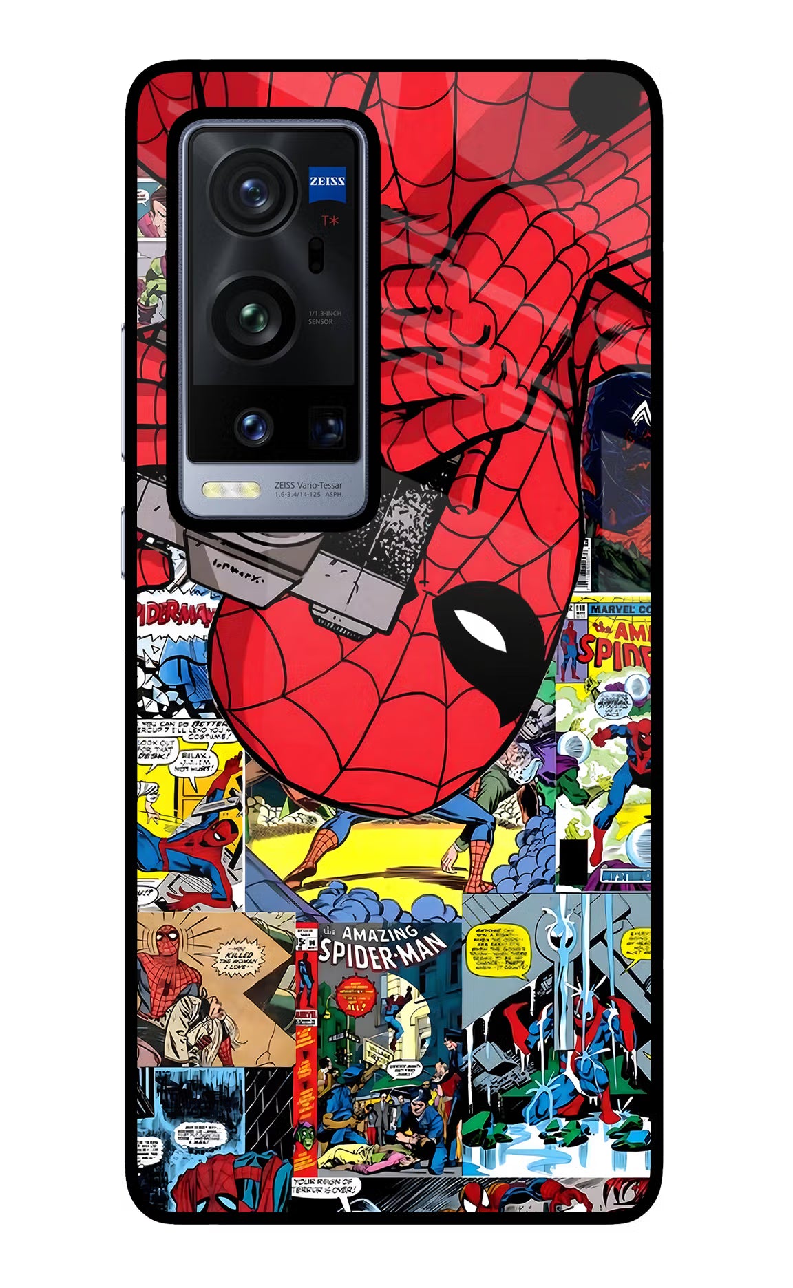 Spider Man Vivo X60 Pro+ Glass Case - Spider Man Vivo X60 Pro+ Glass Case Spider Man Vivo X60 Pro+ Glass Case