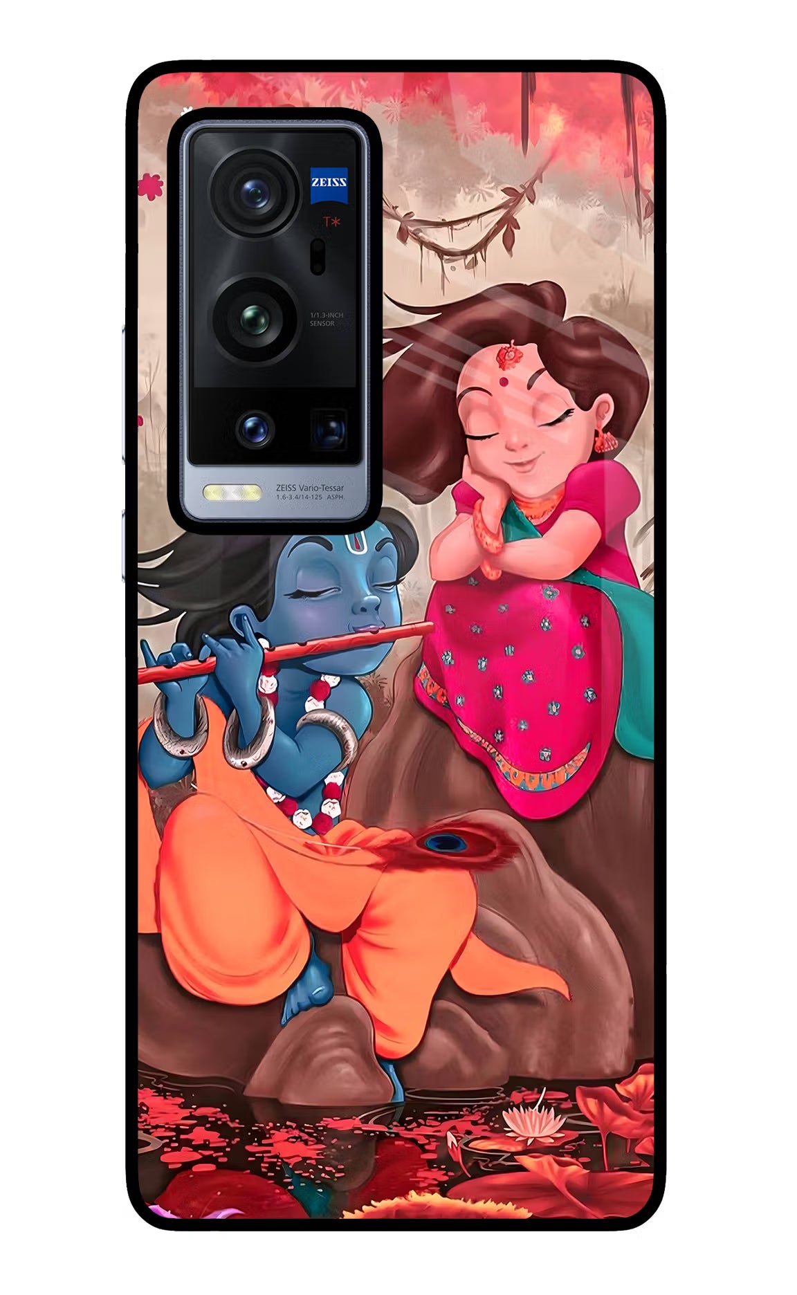 Radhe Krishna Vivo X60 Pro+ Glass Case - Radhe Krishna Vivo X60 Pro+ Glass Case Radhe Krishna Vivo X60 Pro+ Glass Case