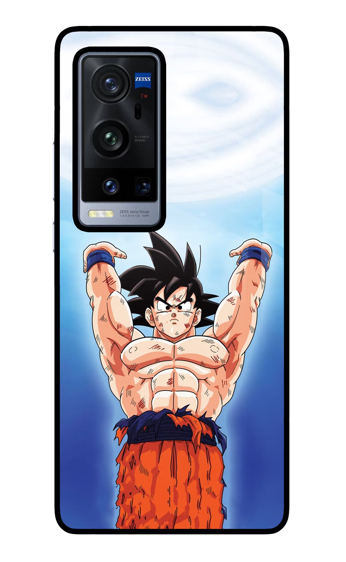 Goku Power Vivo X60 Pro+ Back Cover - Goku Power Vivo X60 Pro+ Glass Case Back Cover by Casekaro Goku Power Vivo X60 Pro+ Glass Case Back Cover by Casekaro