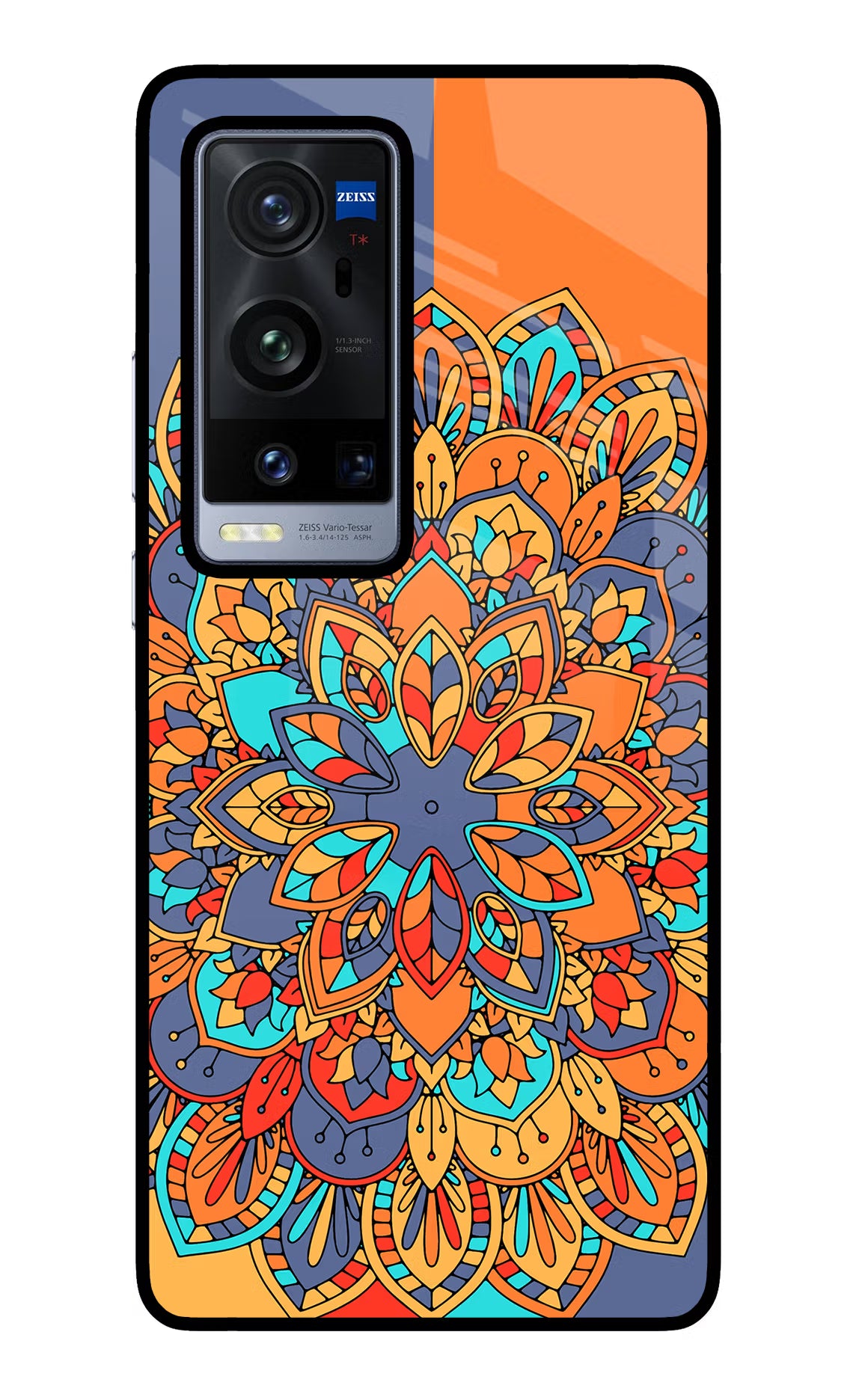 Color Mandala Vivo X60 Pro+ Back Cover - Color Mandala Vivo X60 Pro+ Glass Case Back Cover by Casekaro Color Mandala Vivo X60 Pro+ Glass Case Back Cover by Casekaro